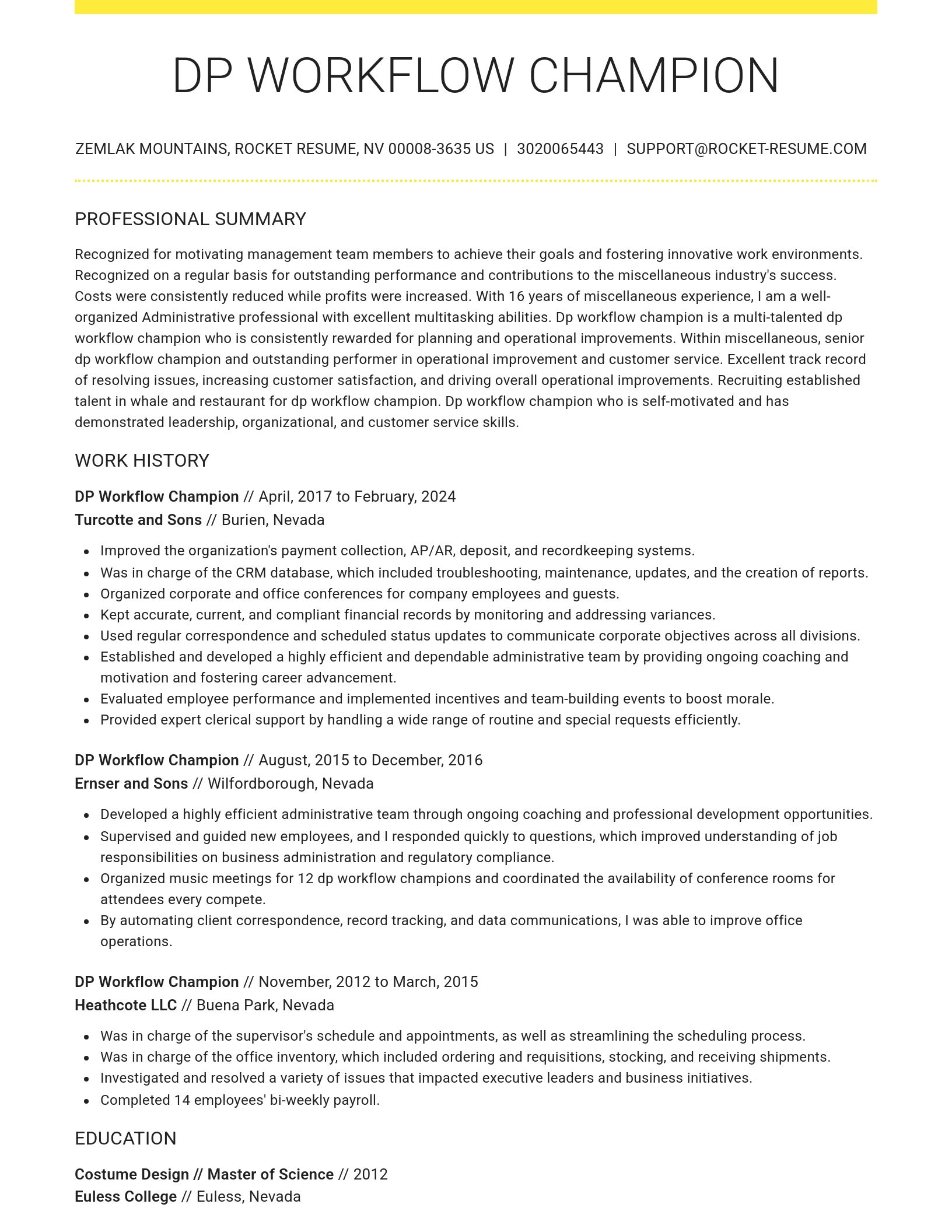 Grand resume template