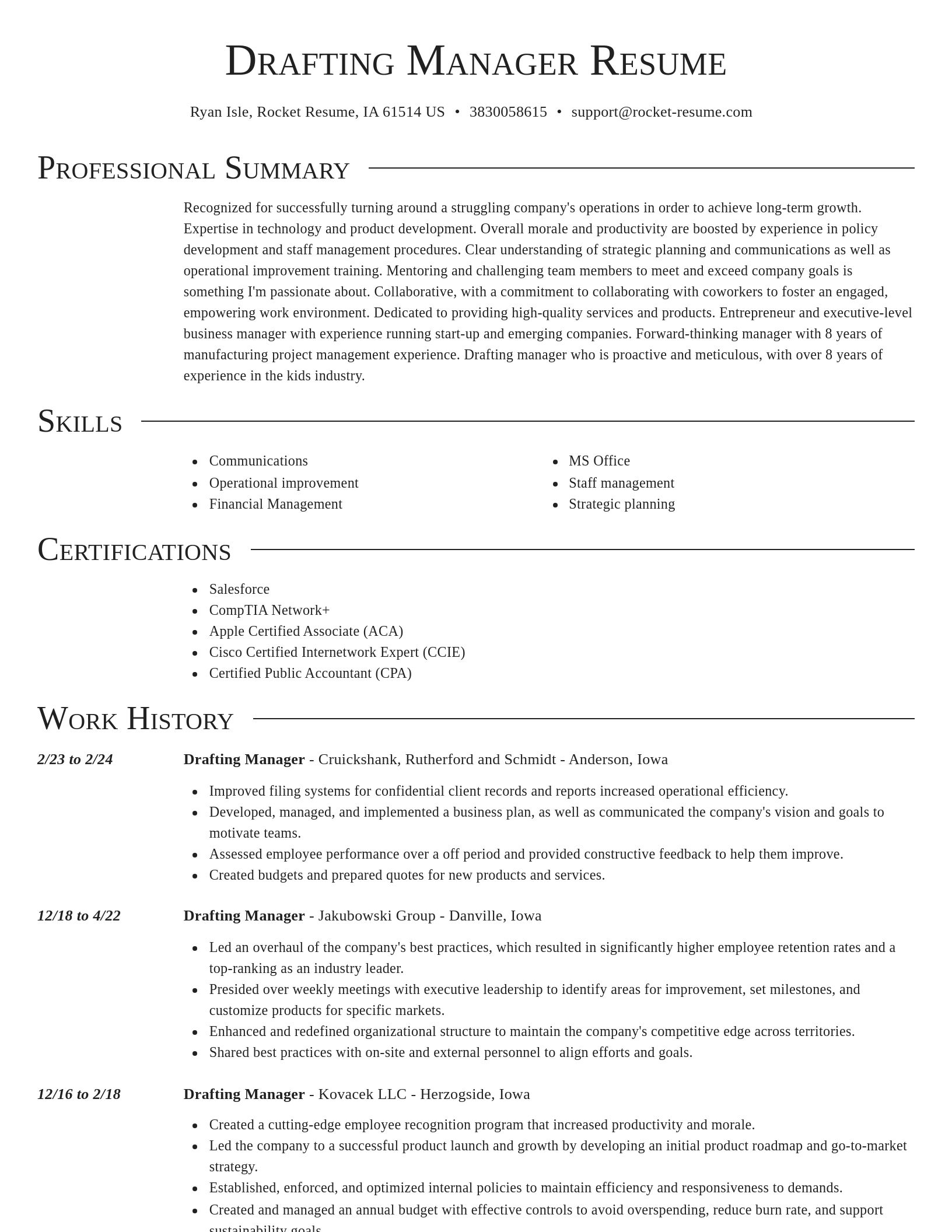 Director resume template