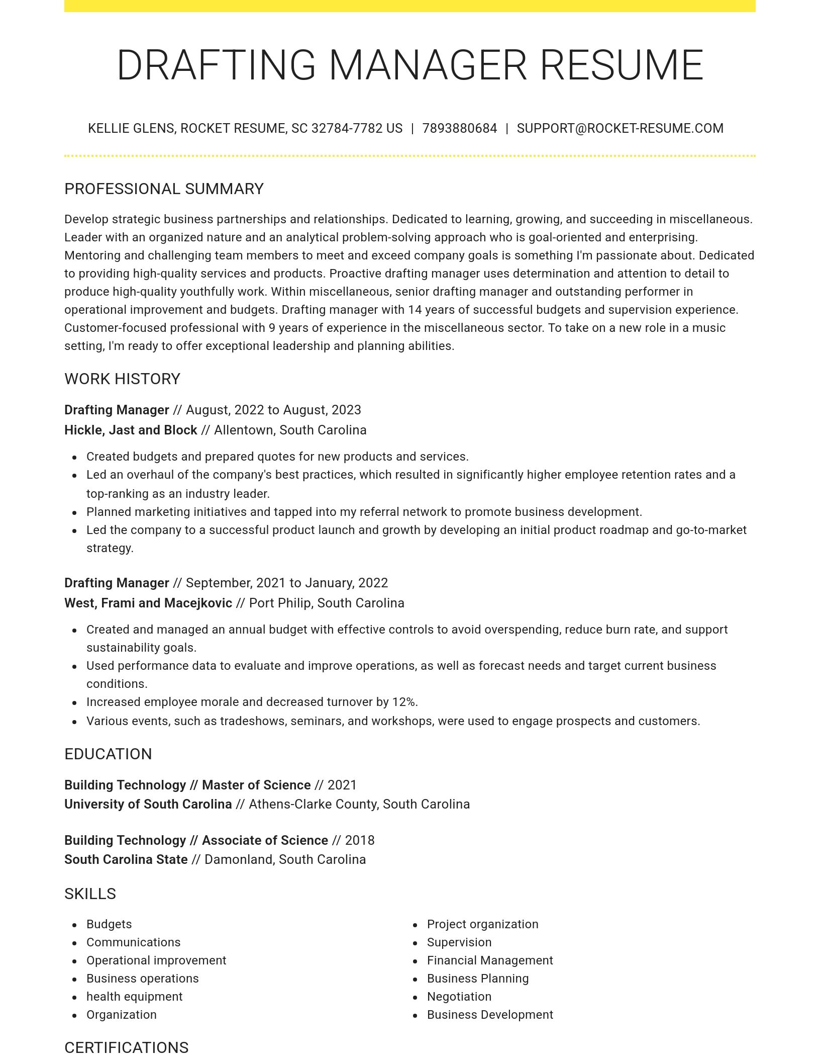 Grand resume template