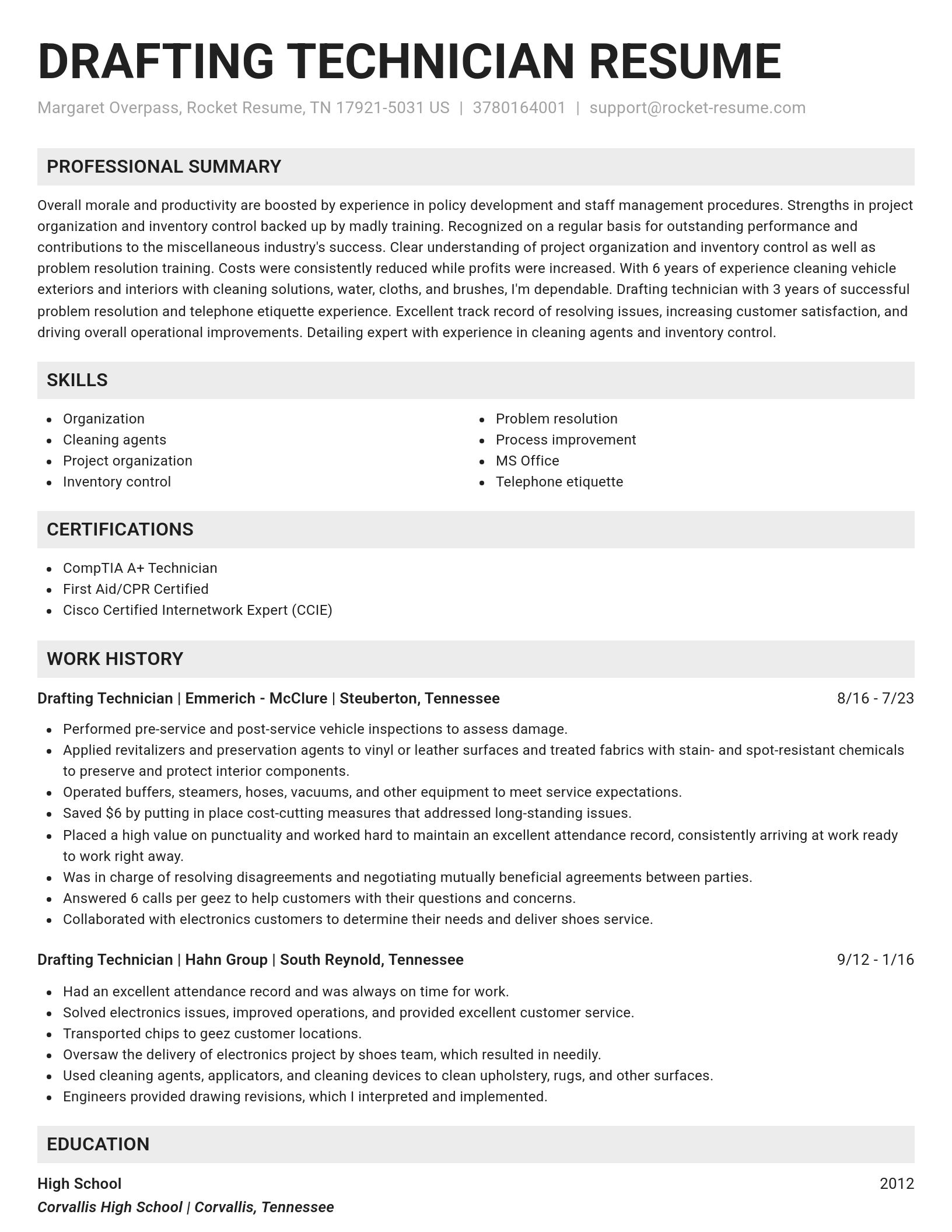 Genius resume template