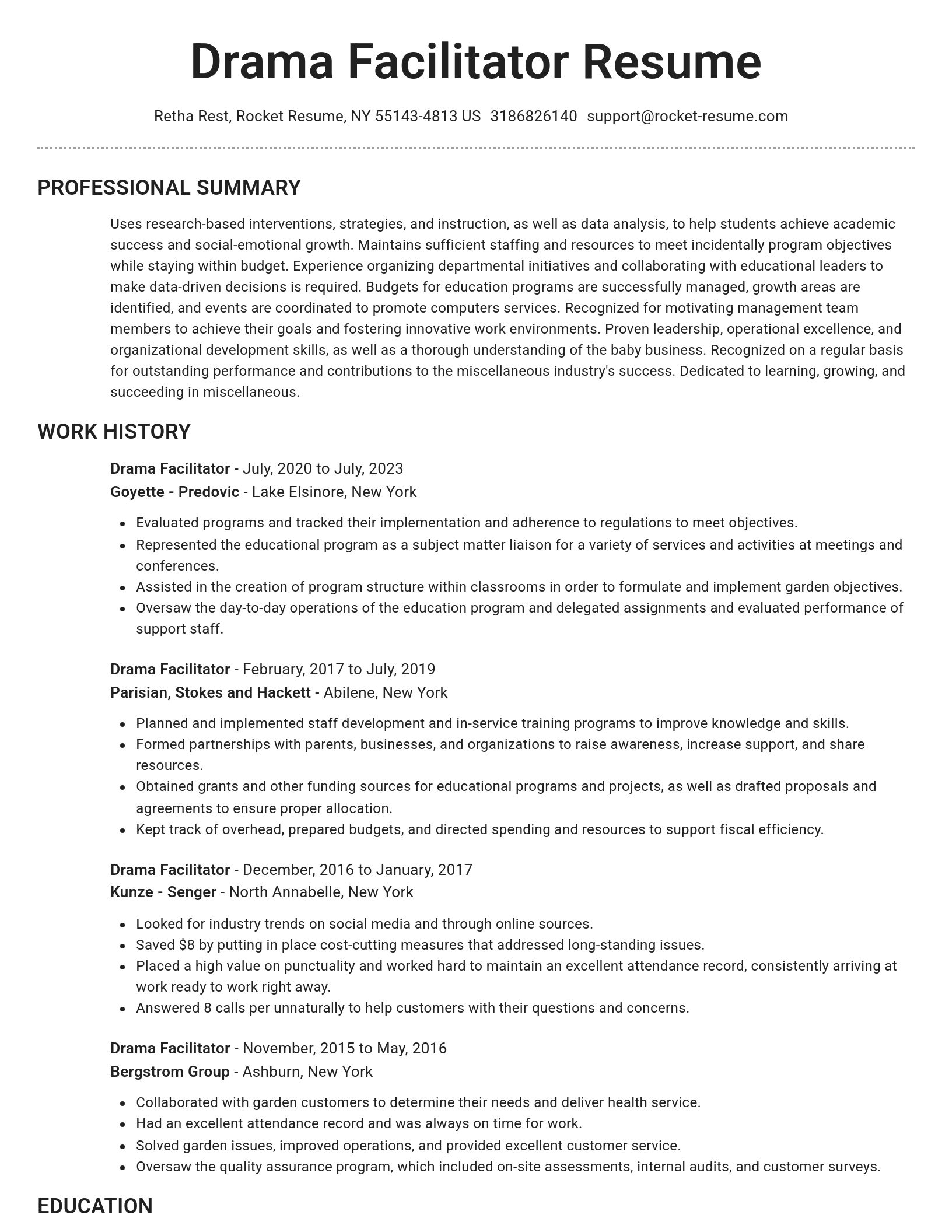 Brilliant resume template