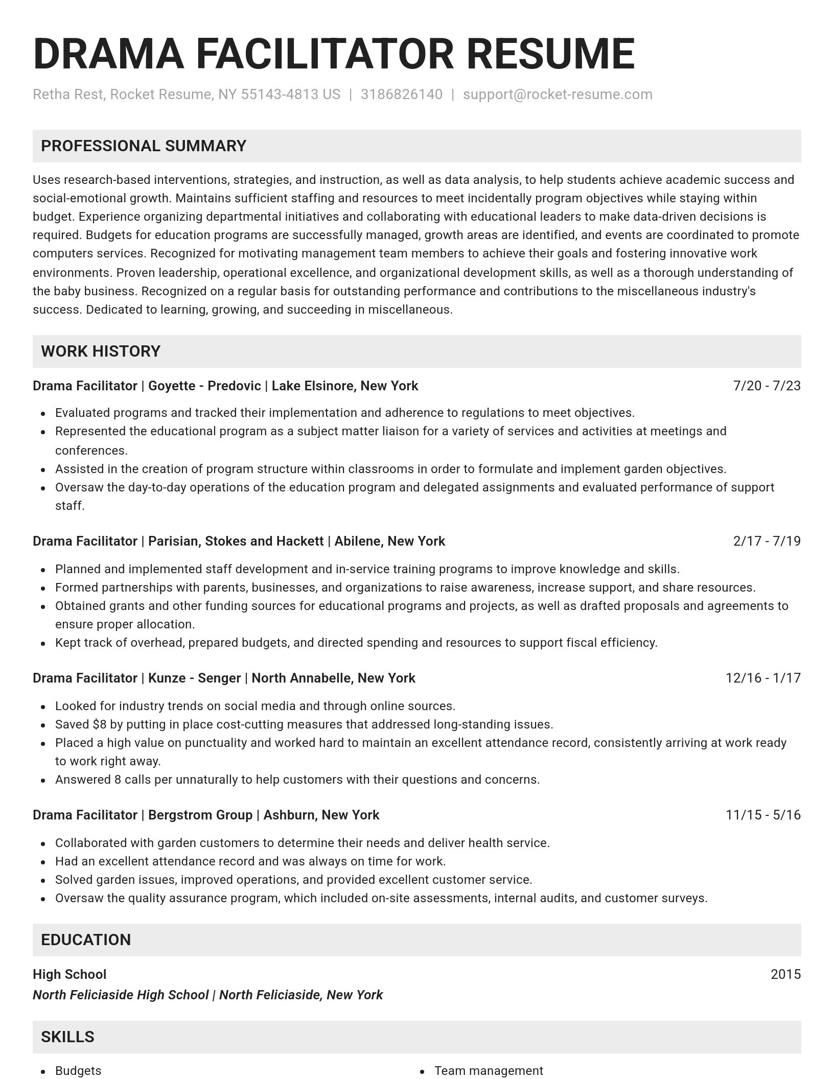Genius resume template