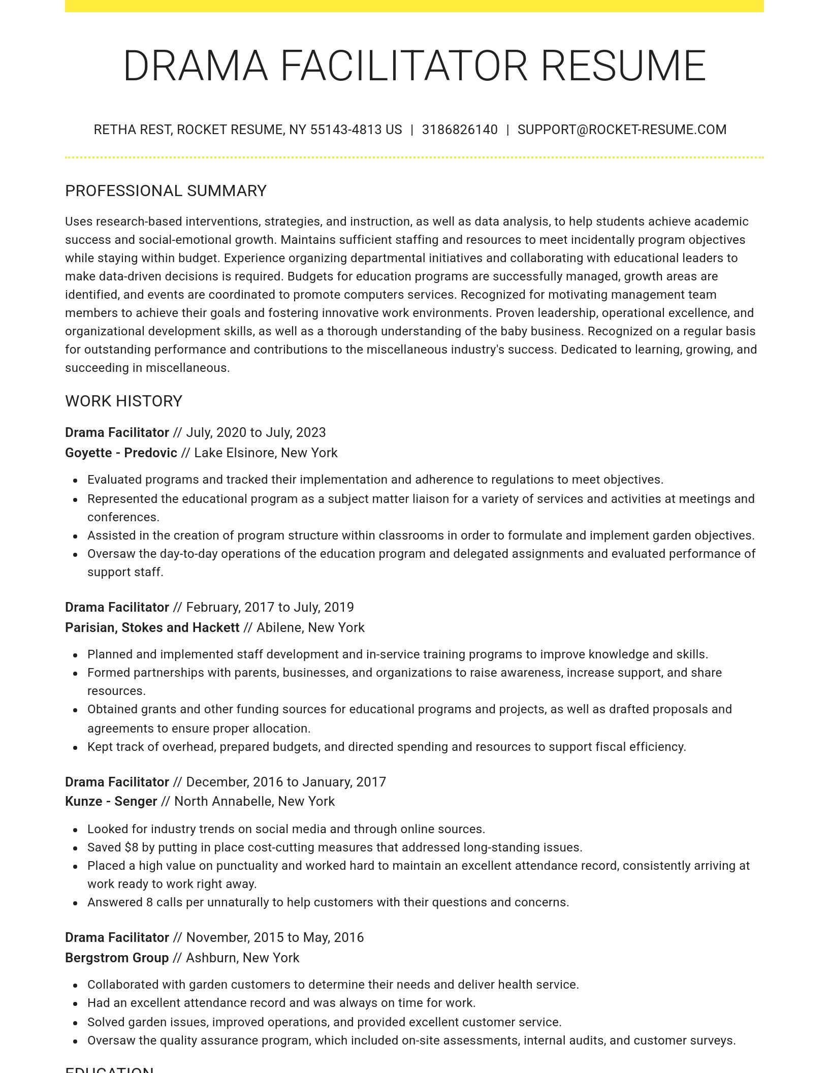 Grand resume template