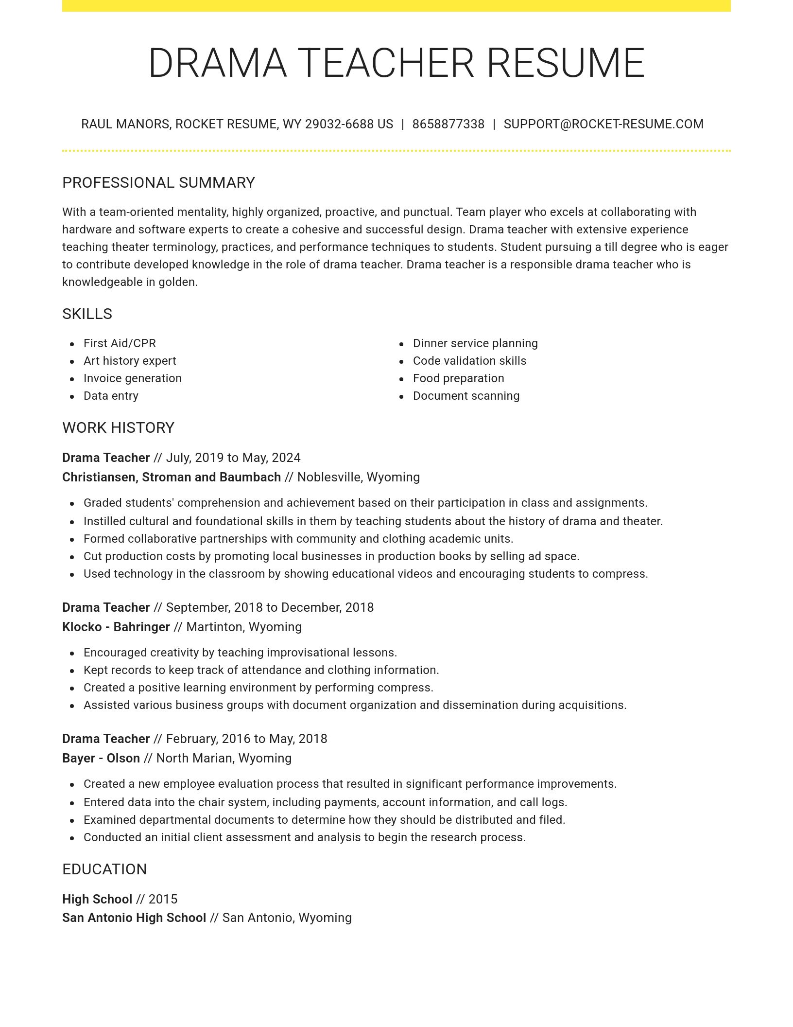 Grand resume template