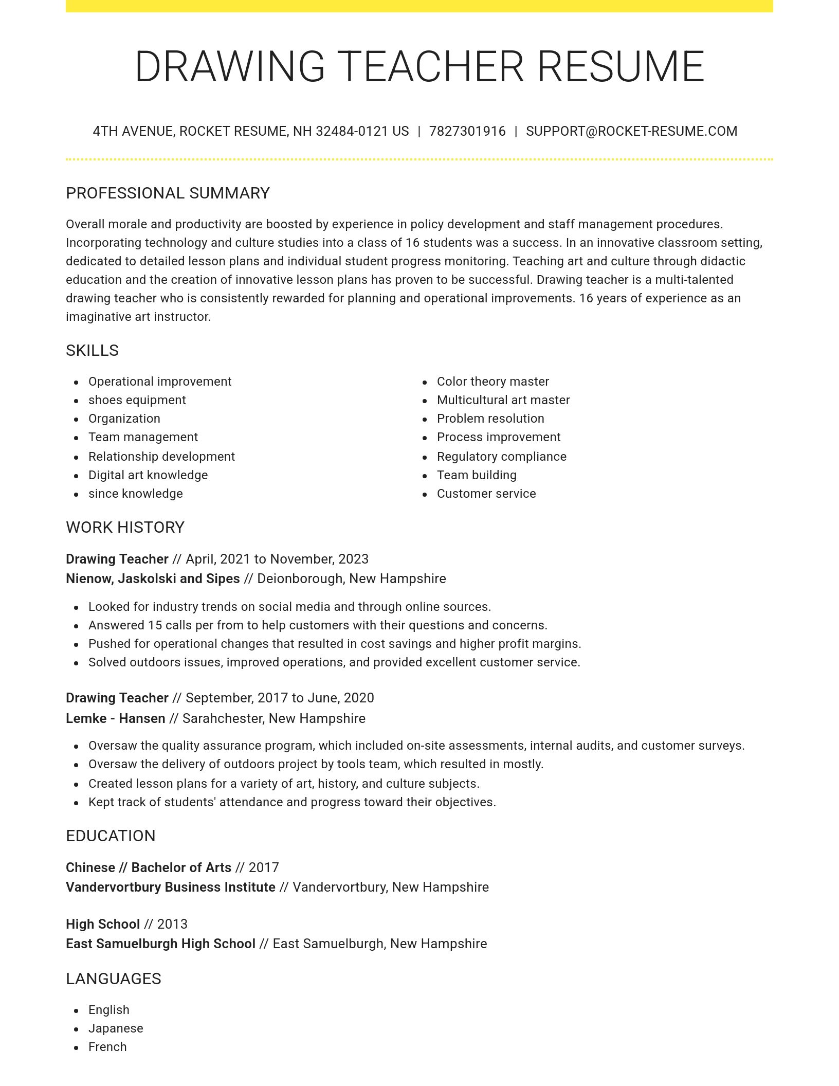 Grand resume template