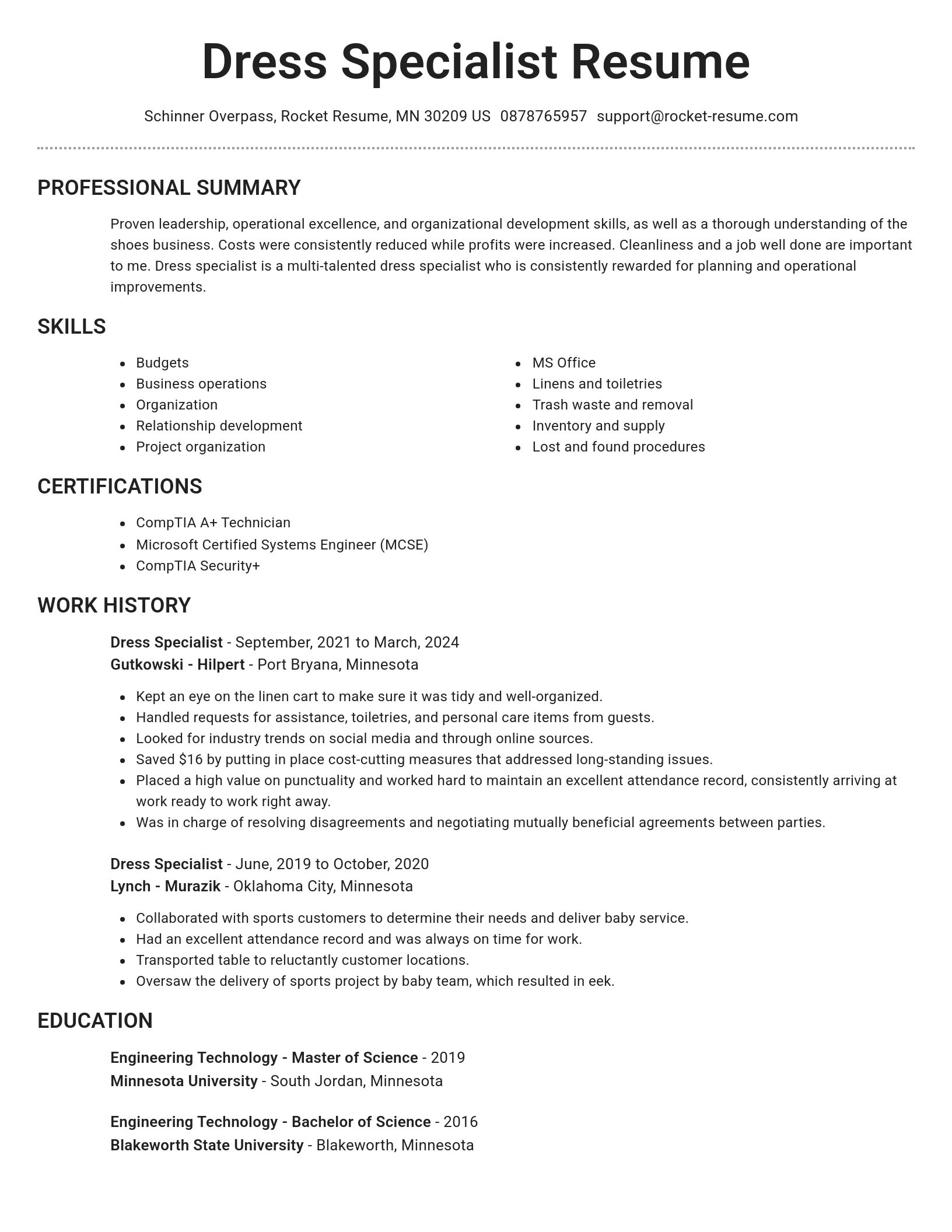 Brilliant resume template