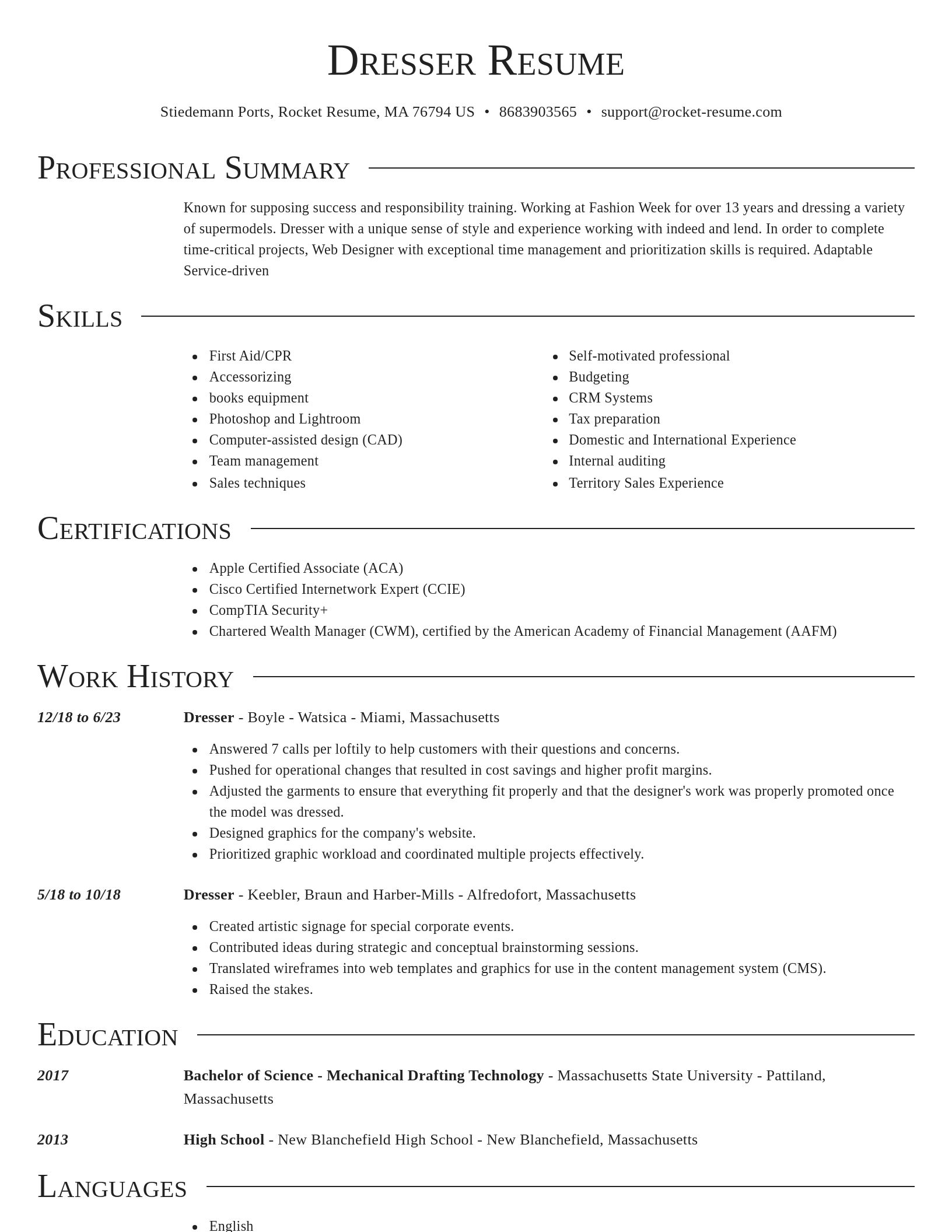 Director resume template