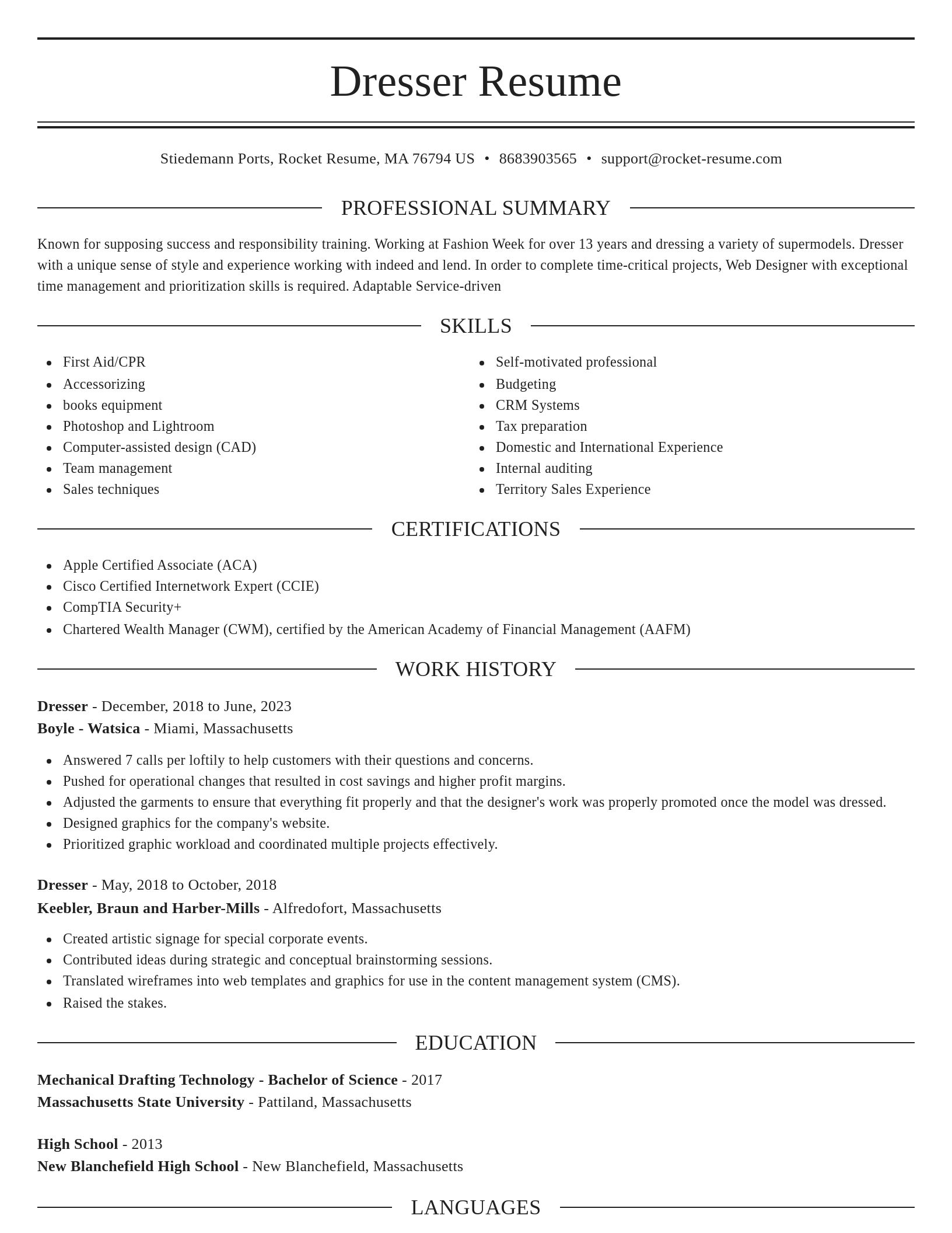 Elegant resume template
