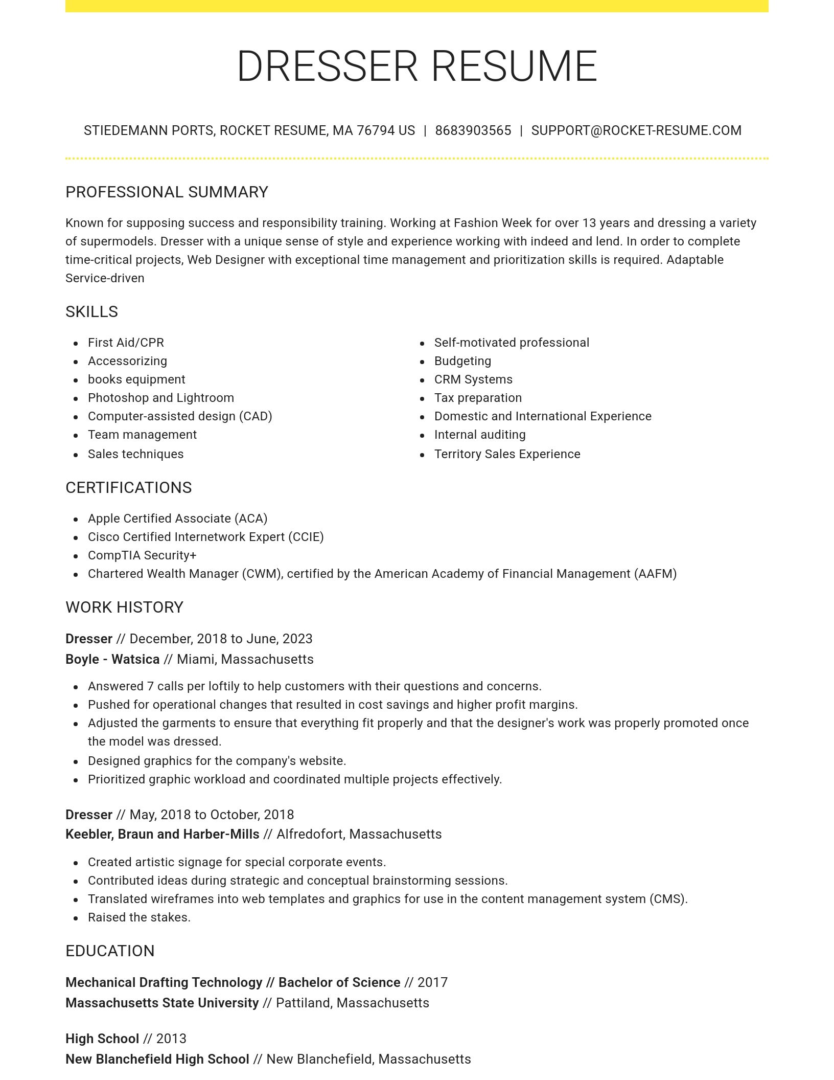 Grand resume template