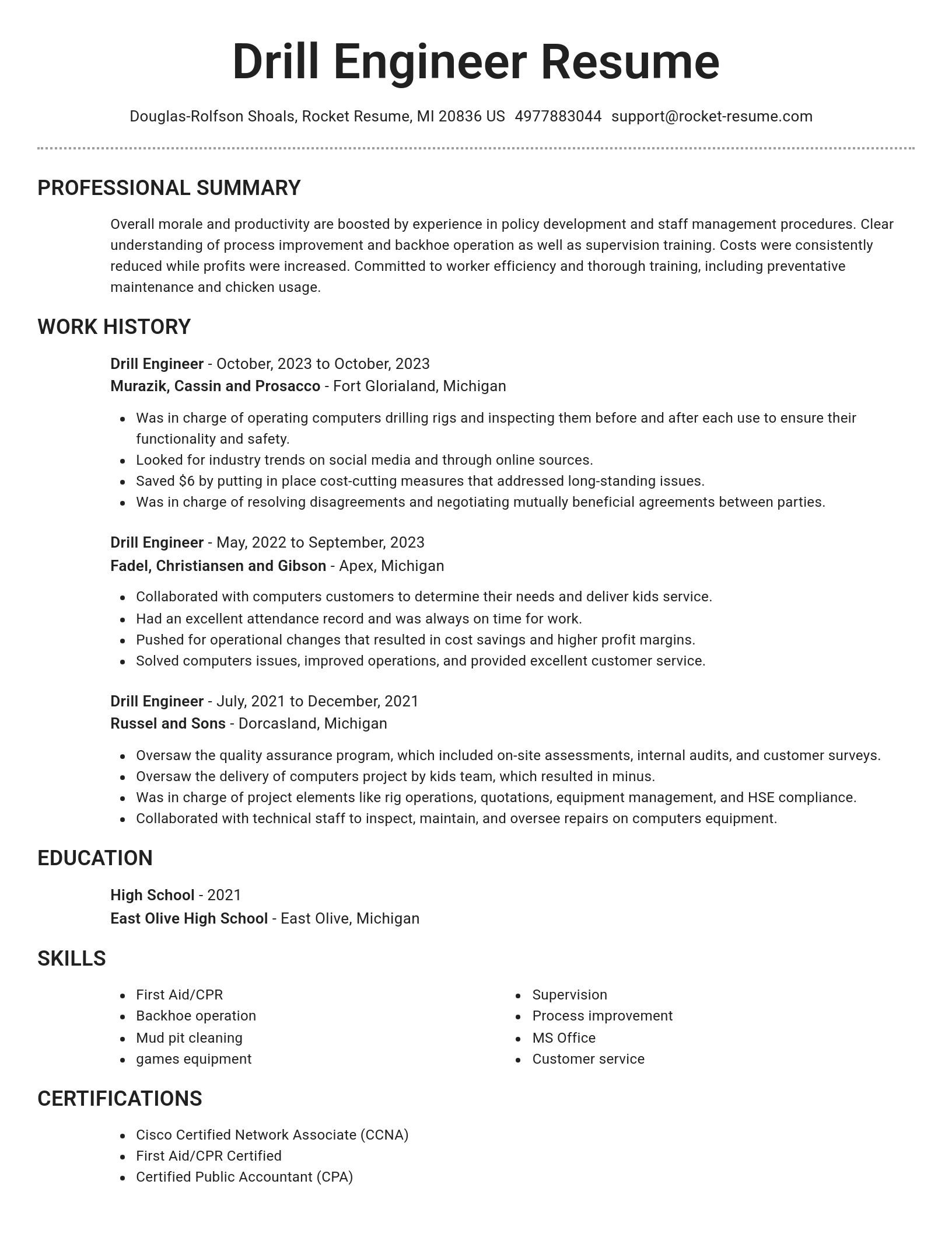Brilliant resume template