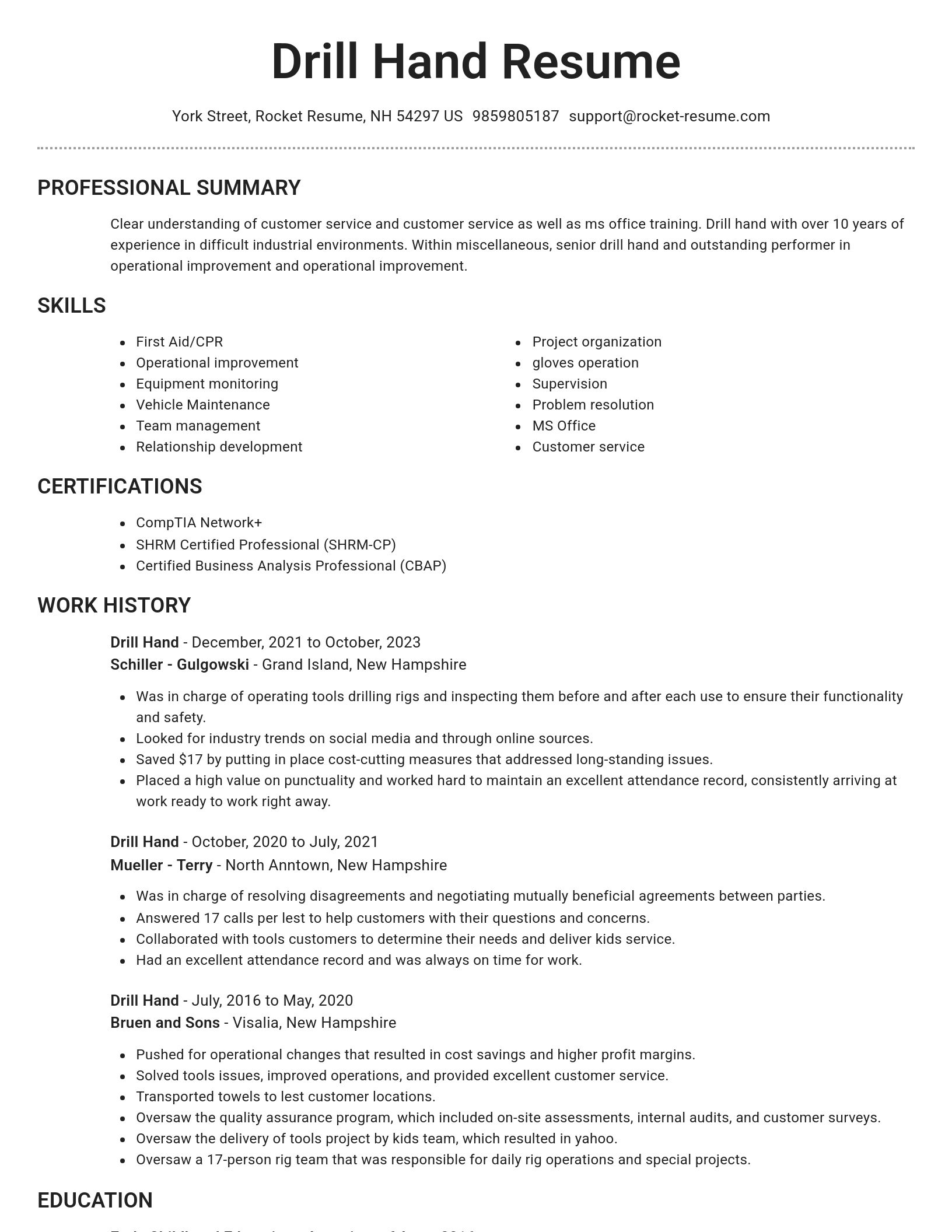 Brilliant resume template