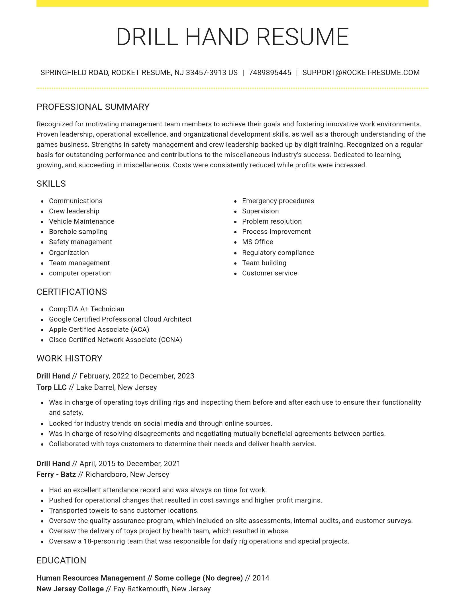 Grand resume template