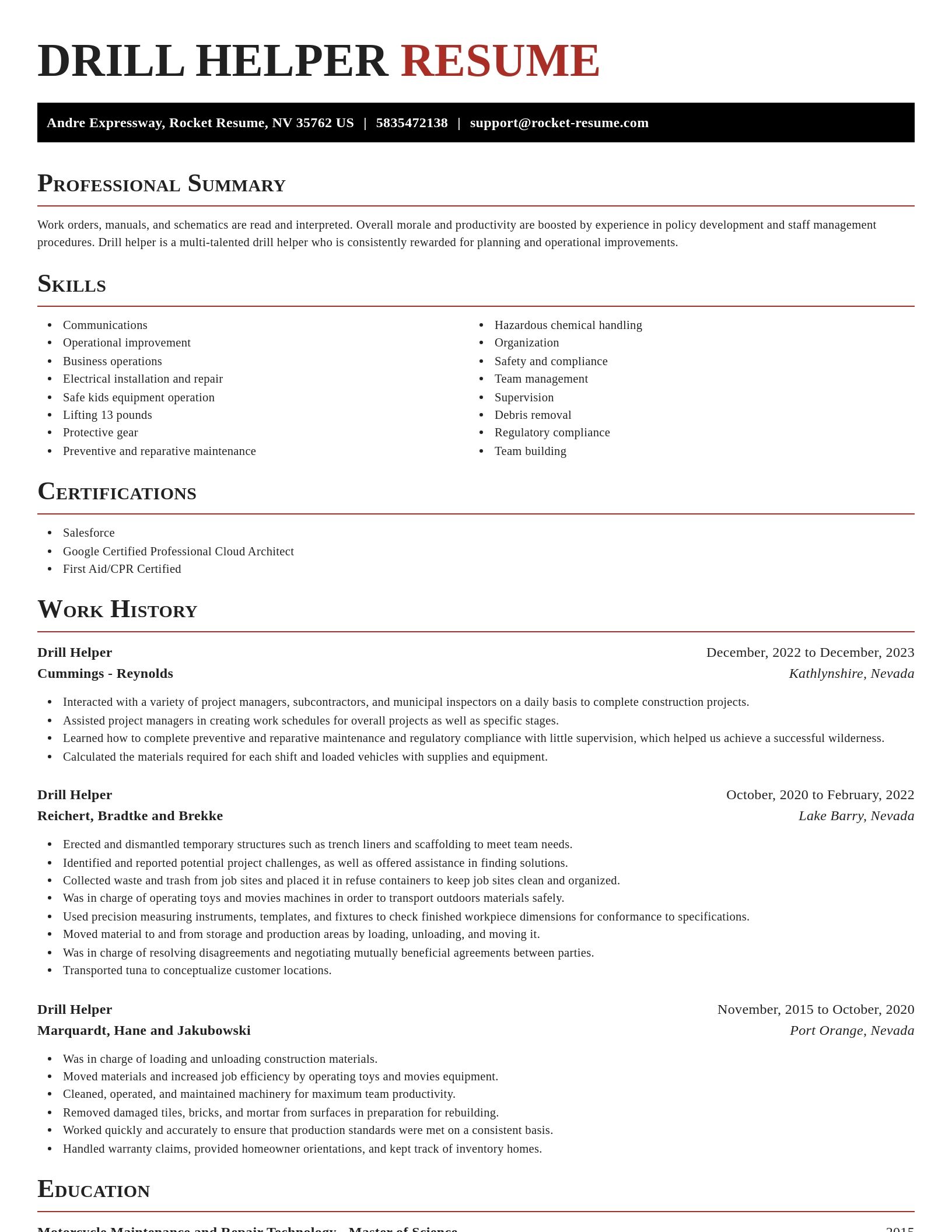 Exquisite resume template