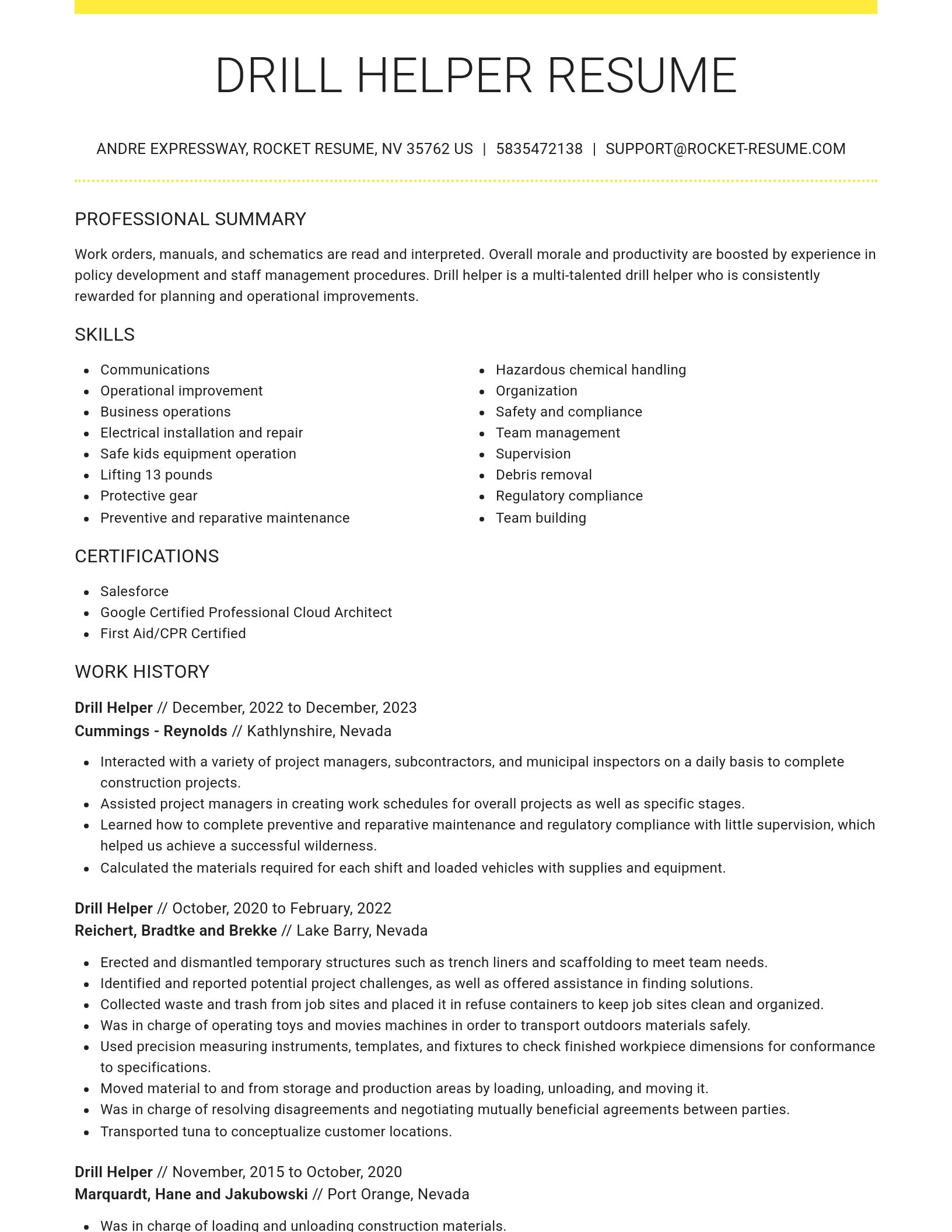 Grand resume template