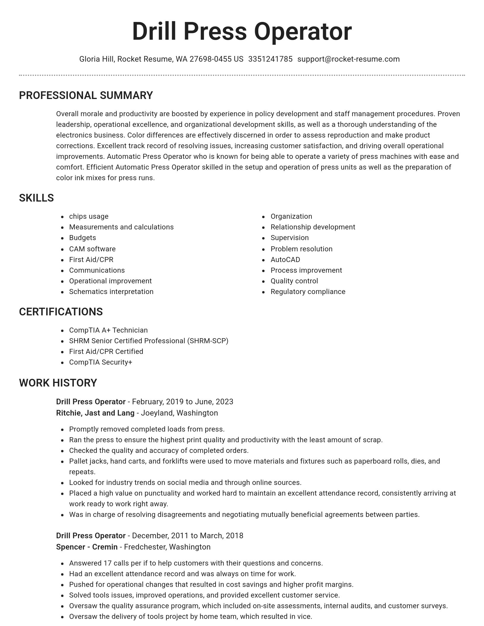 Brilliant resume template