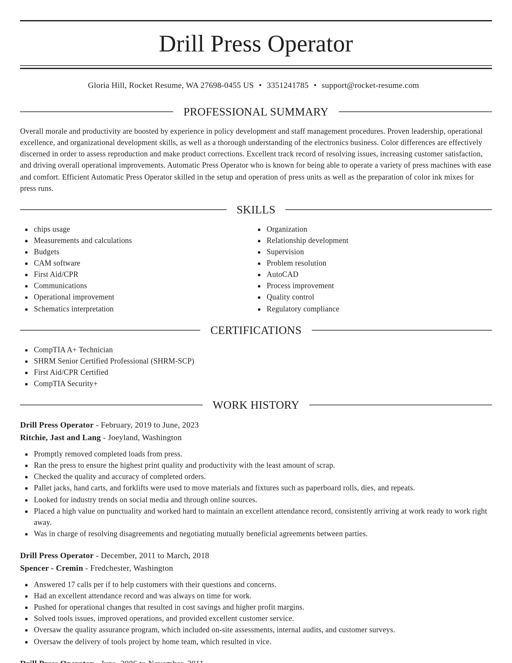Elegant resume template