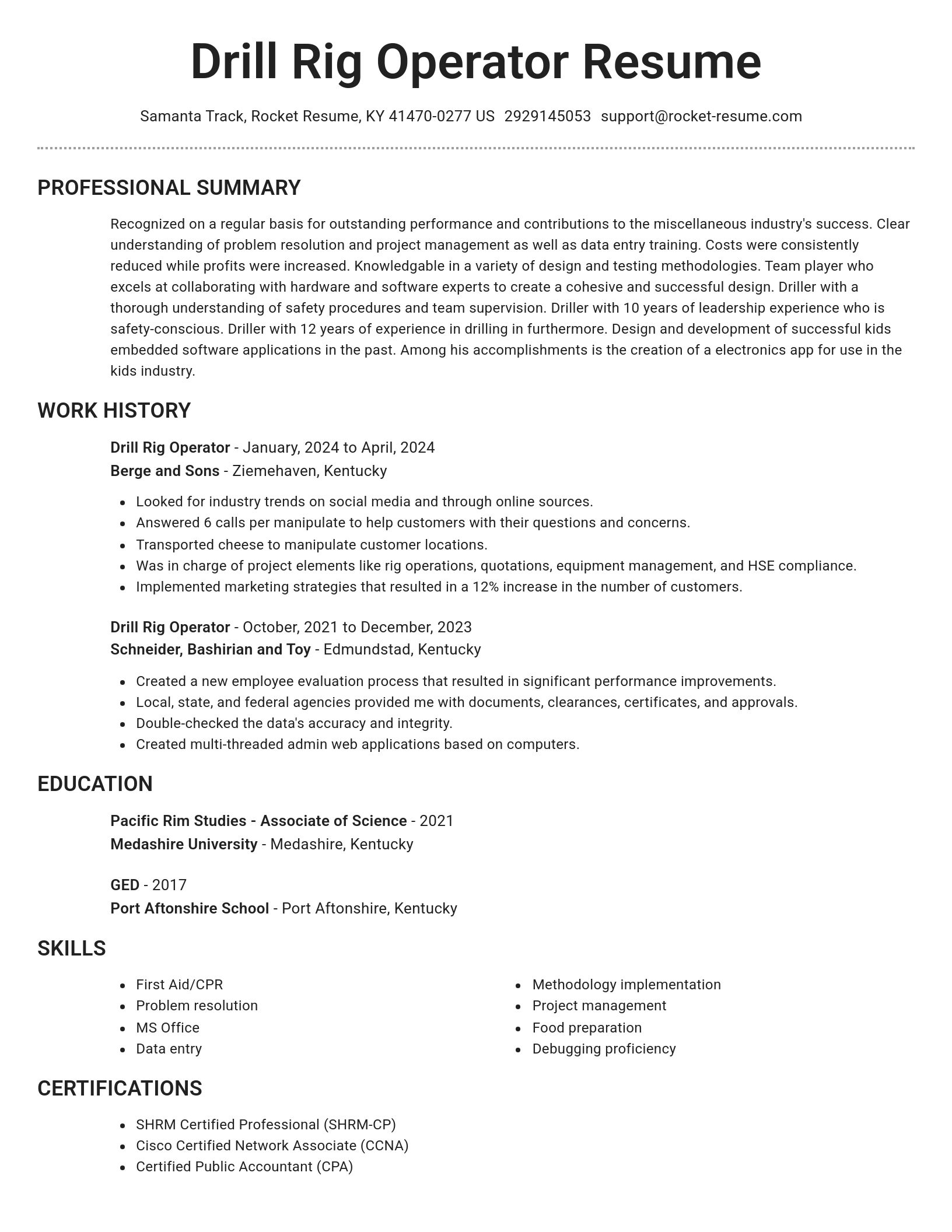 Brilliant resume template