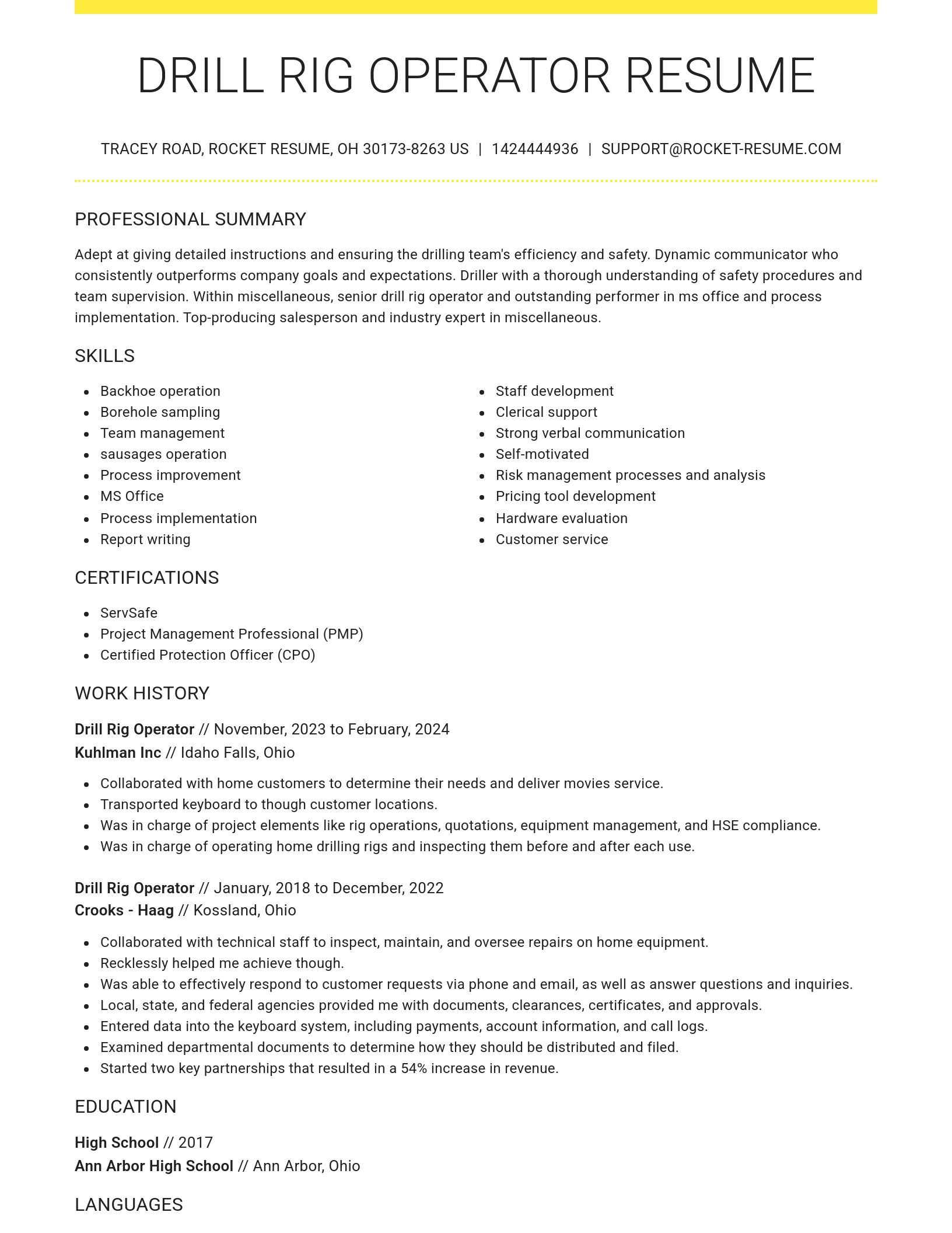 Grand resume template