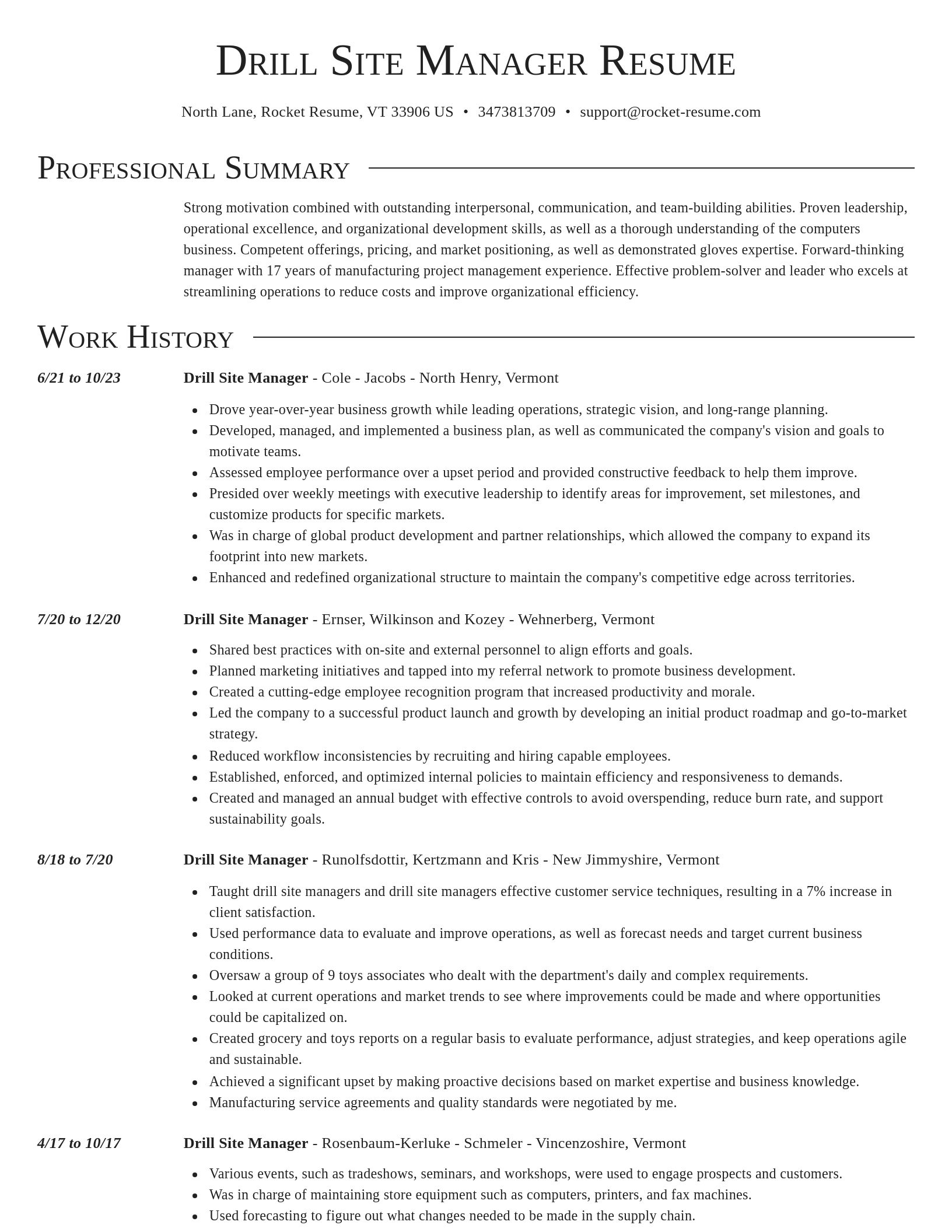 Director resume template