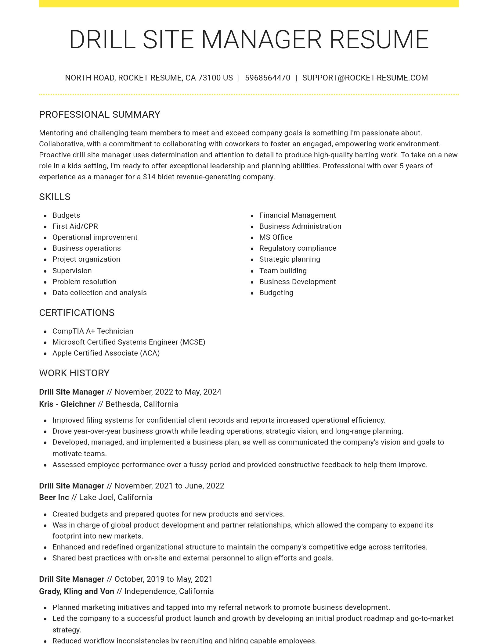 Grand resume template