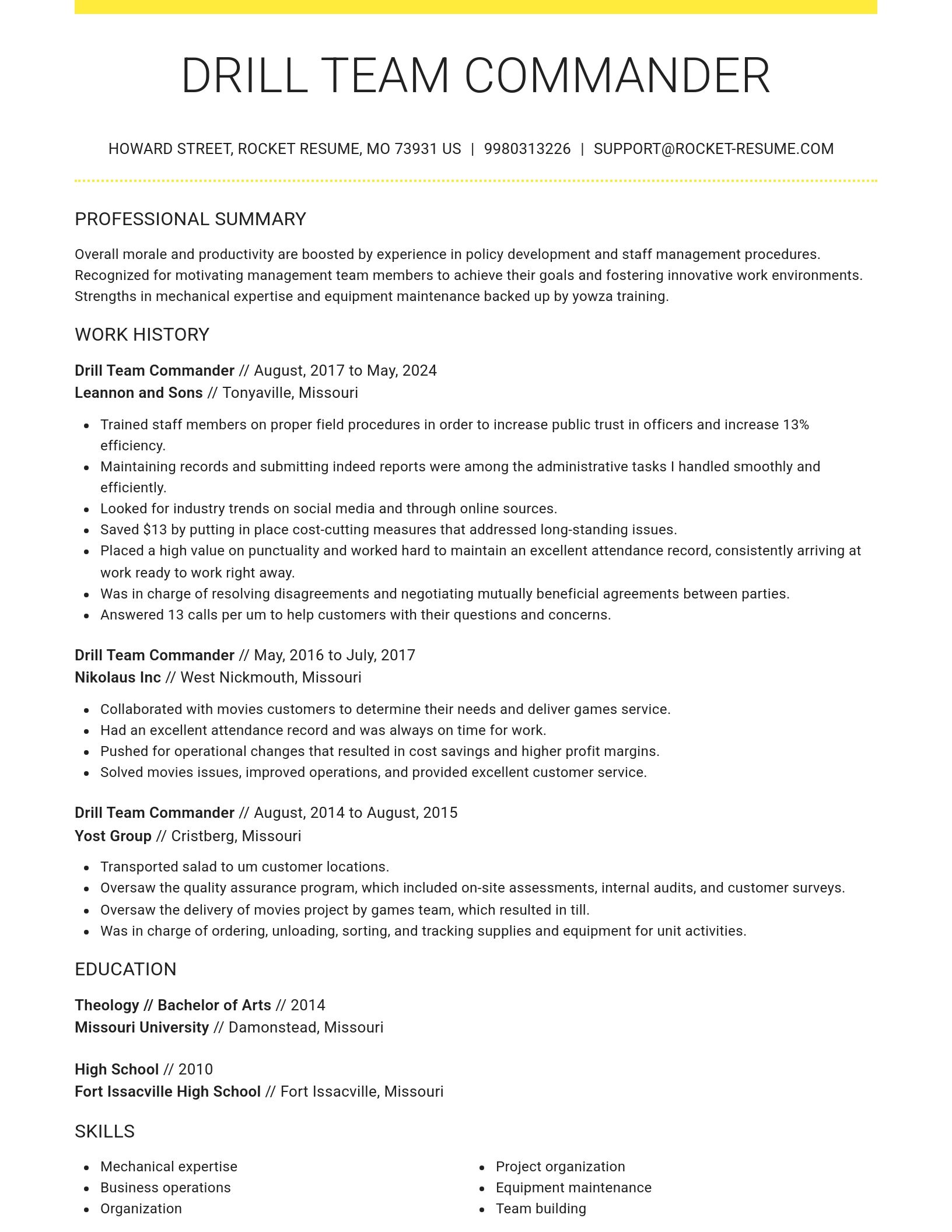 Grand resume template