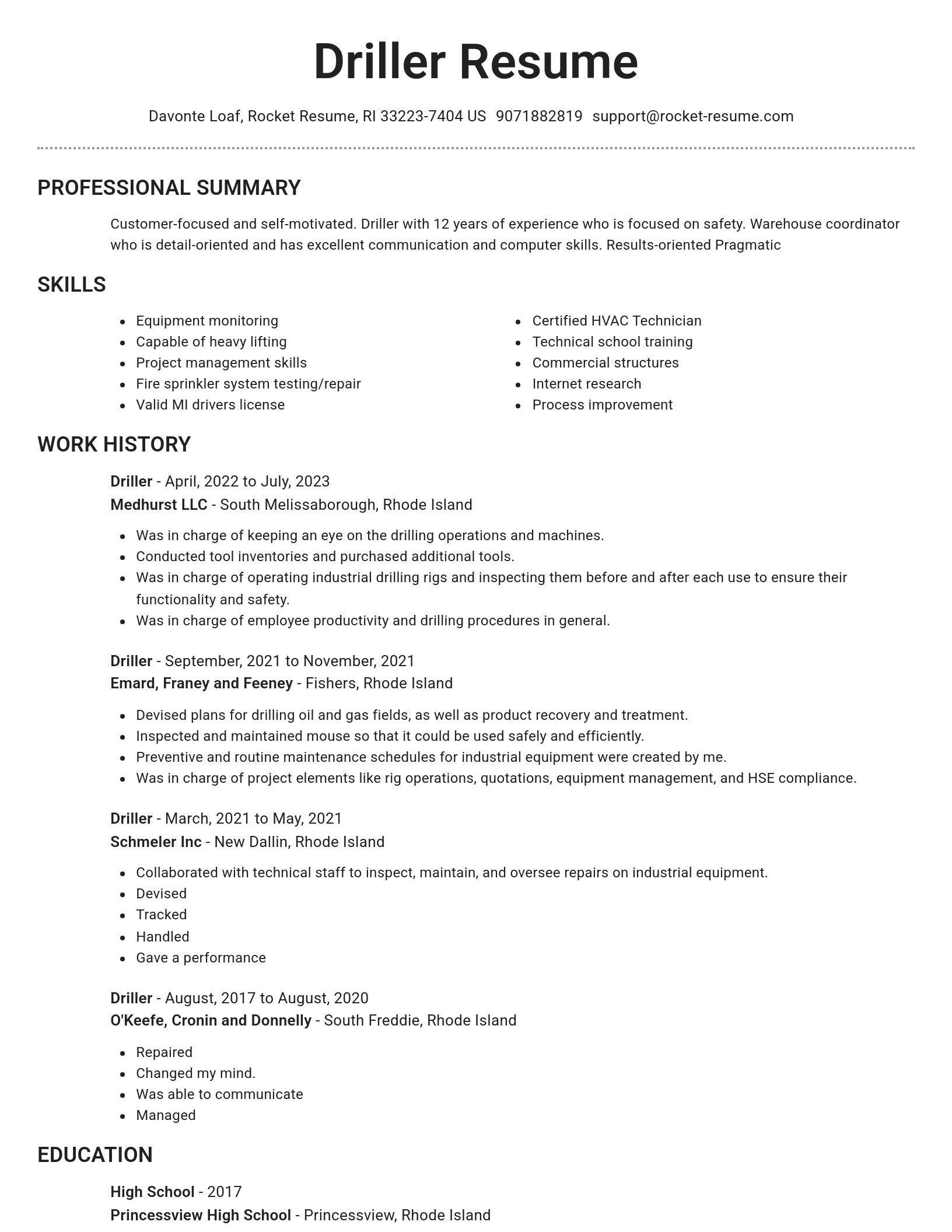Brilliant resume template