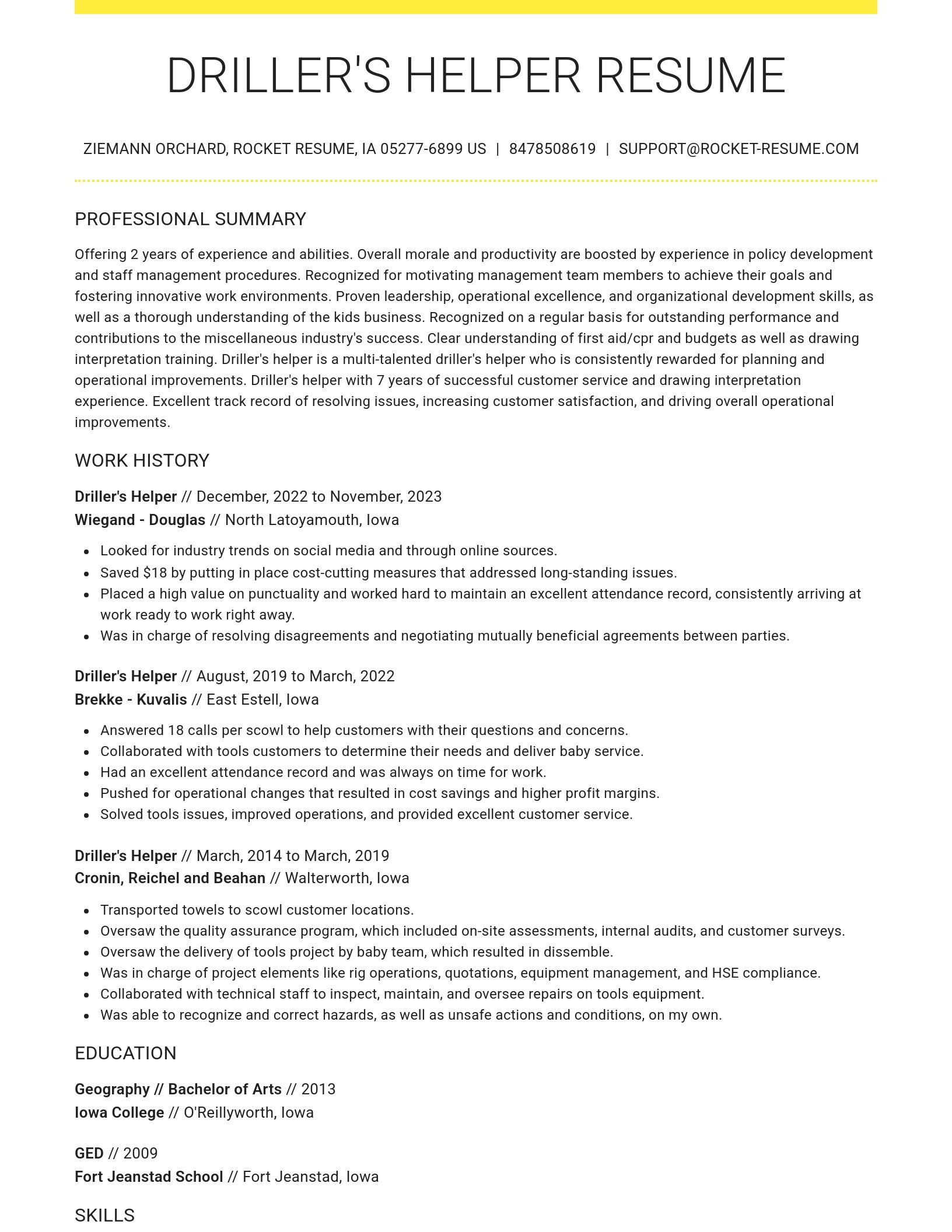 Grand resume template