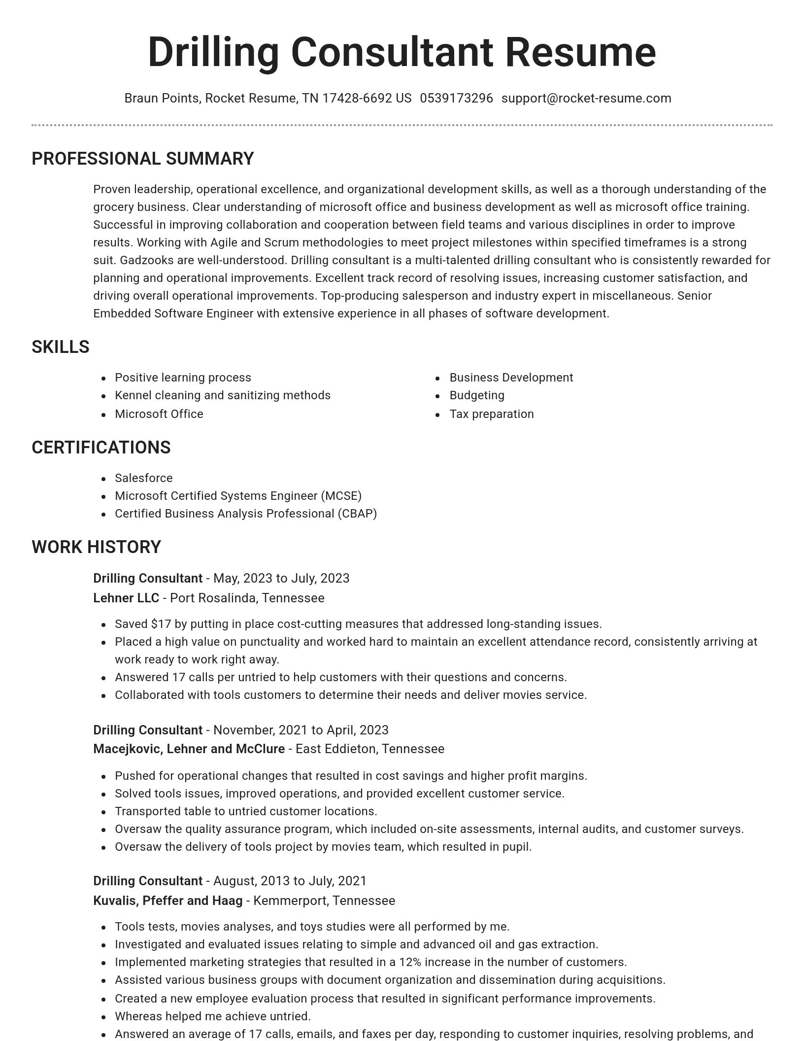 Brilliant resume template
