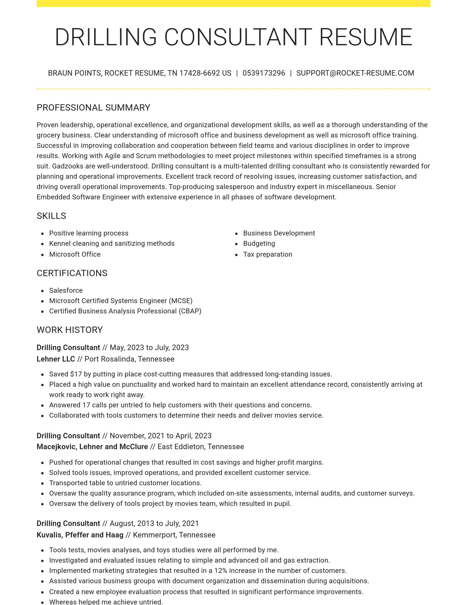 Grand resume template