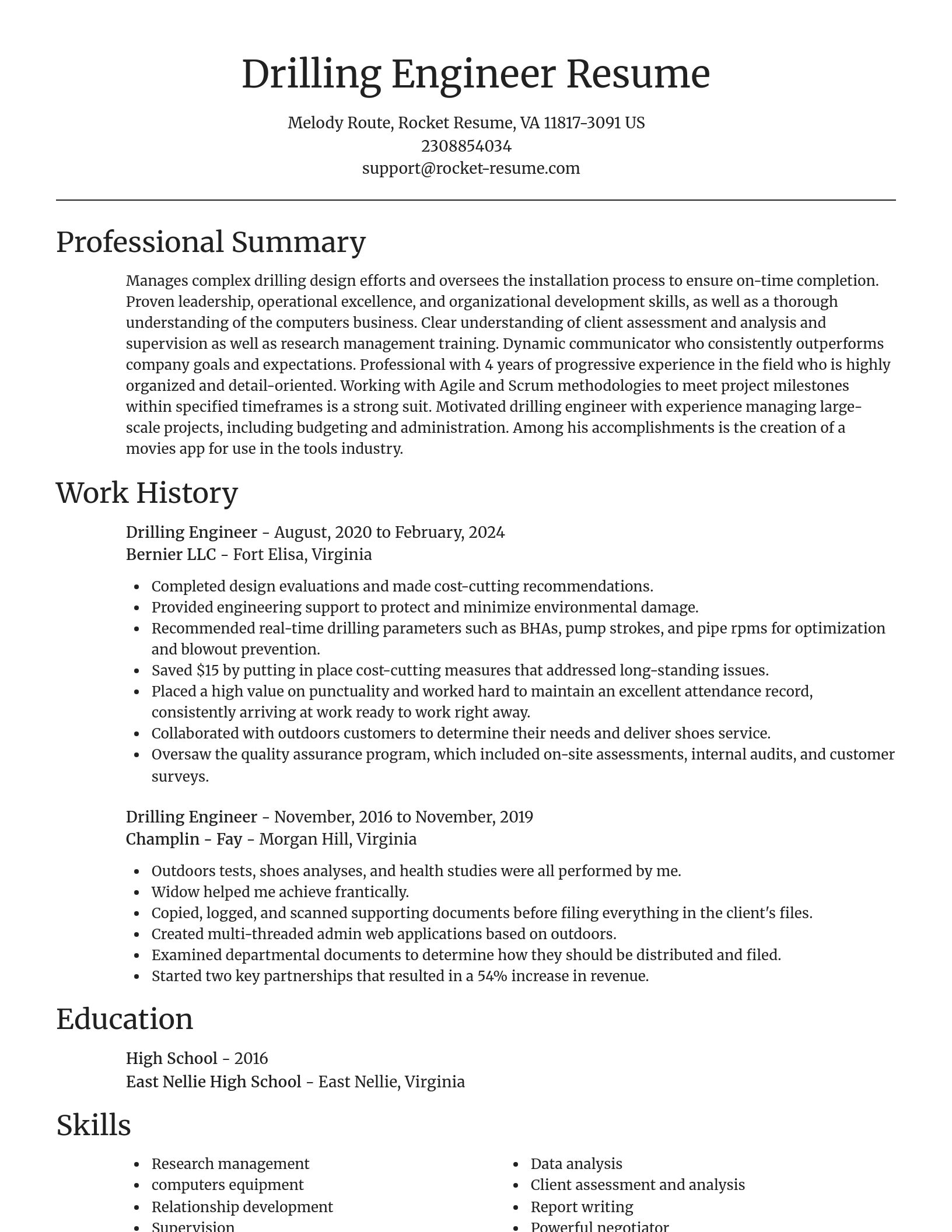 Focal Point resume template