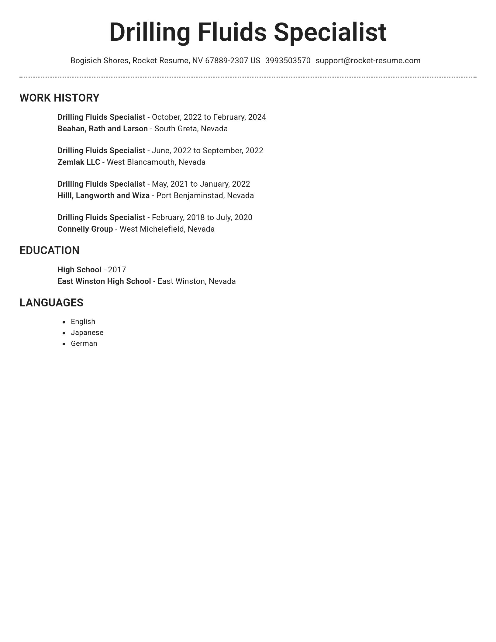 Brilliant resume template