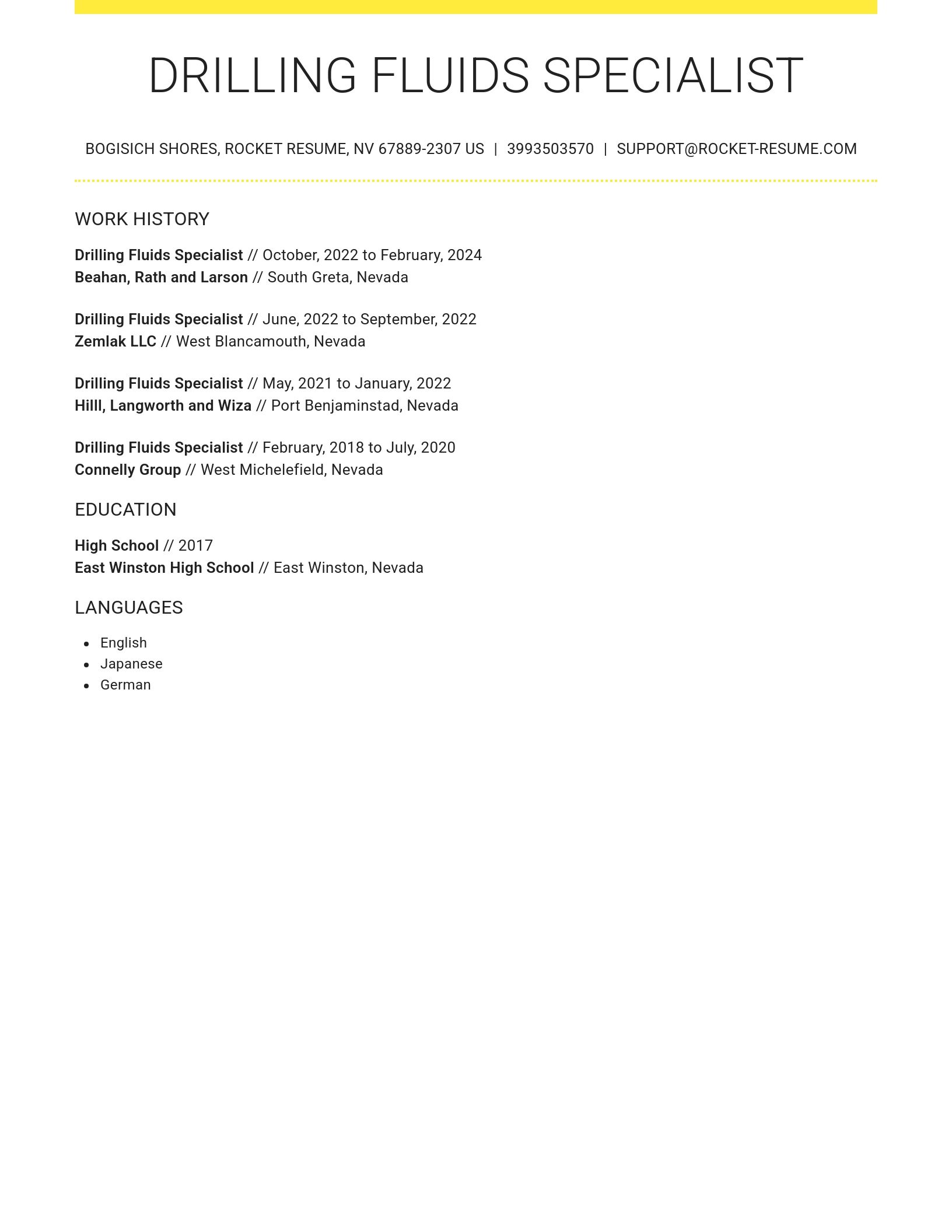 Grand resume template