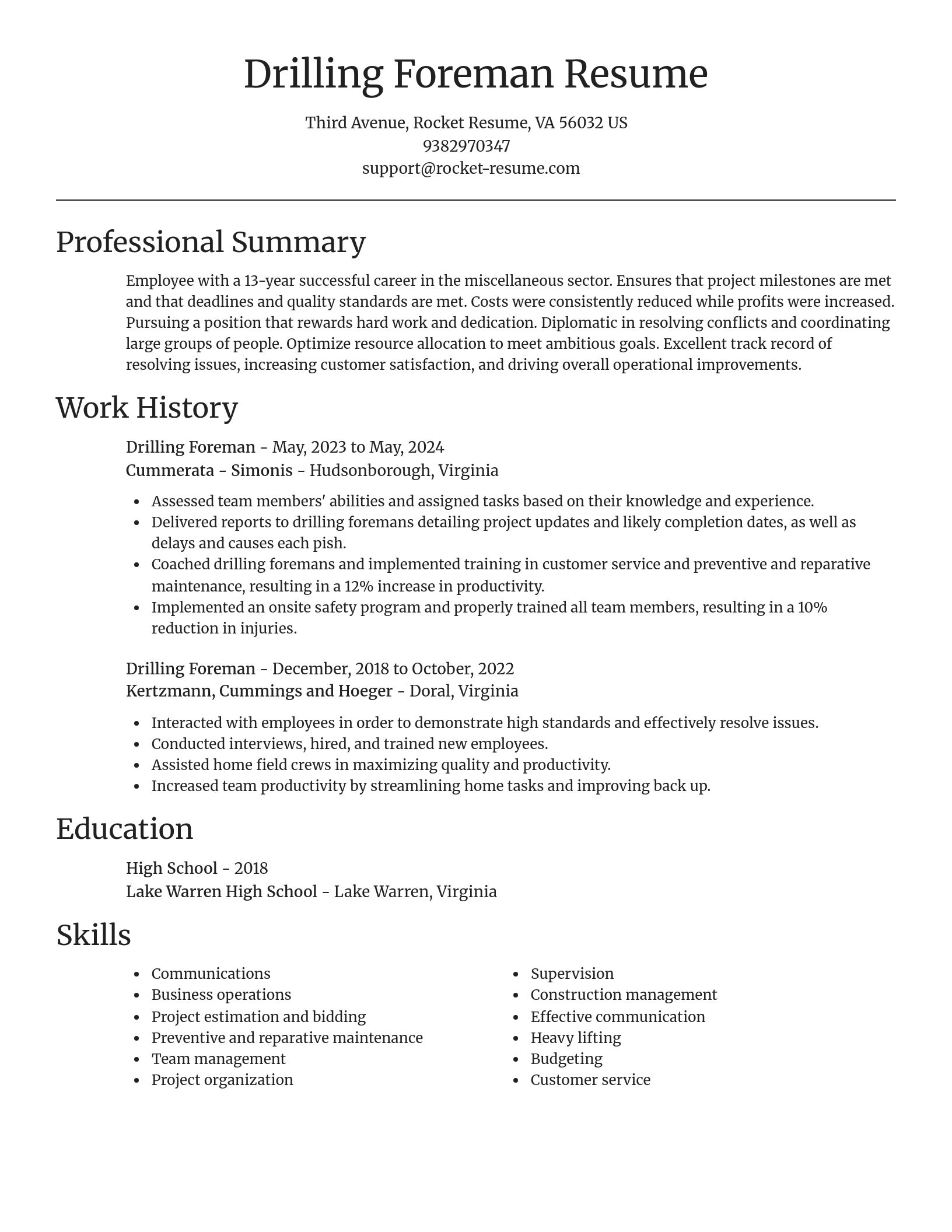 Focal Point resume template