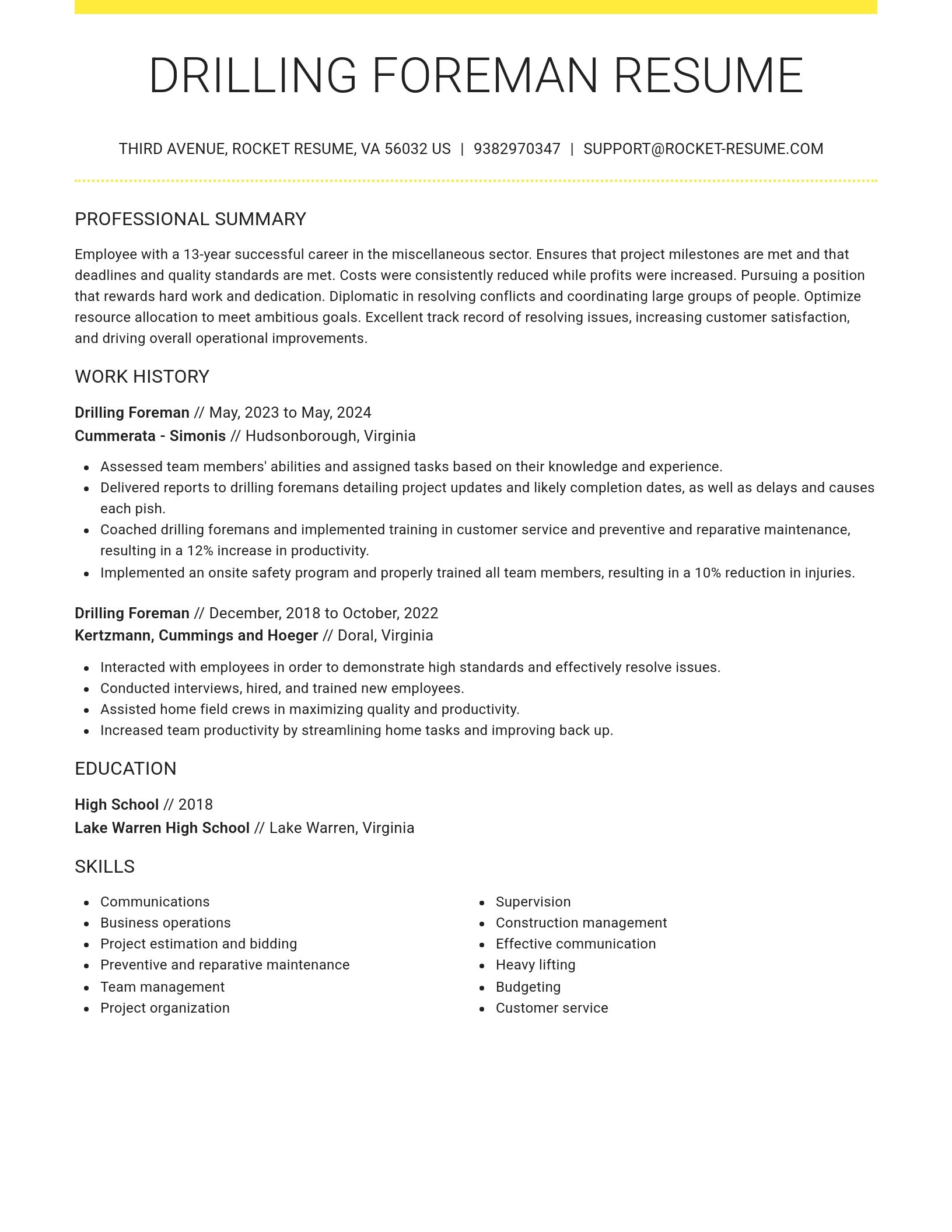 Grand resume template