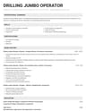 Drilling Jumbo Operator resume template