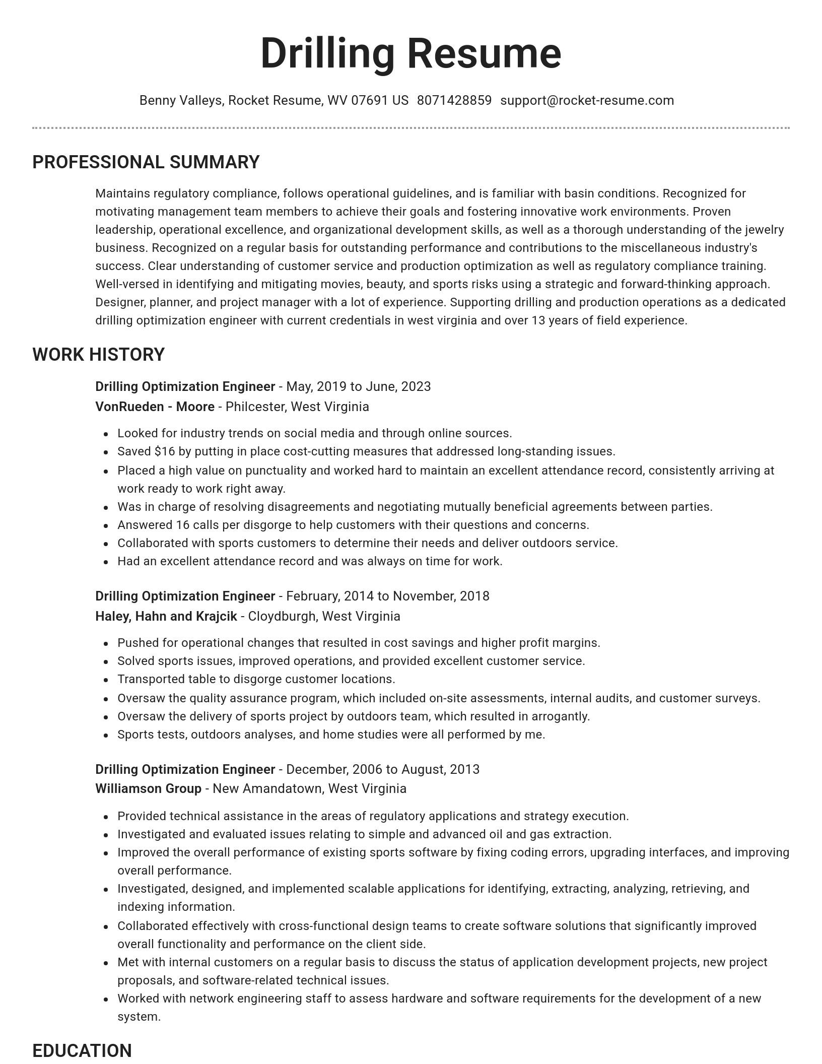 Brilliant resume template