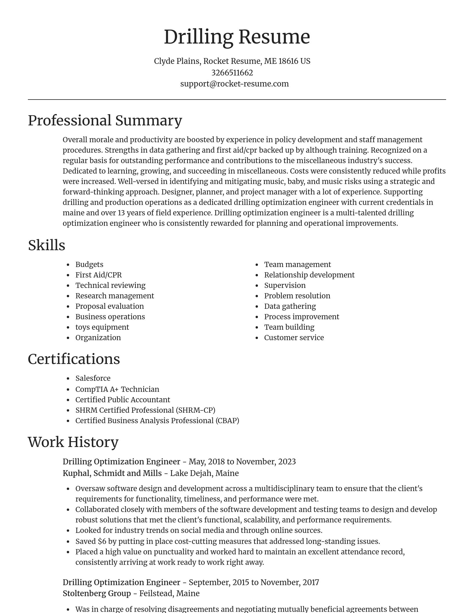 Focal Point resume template