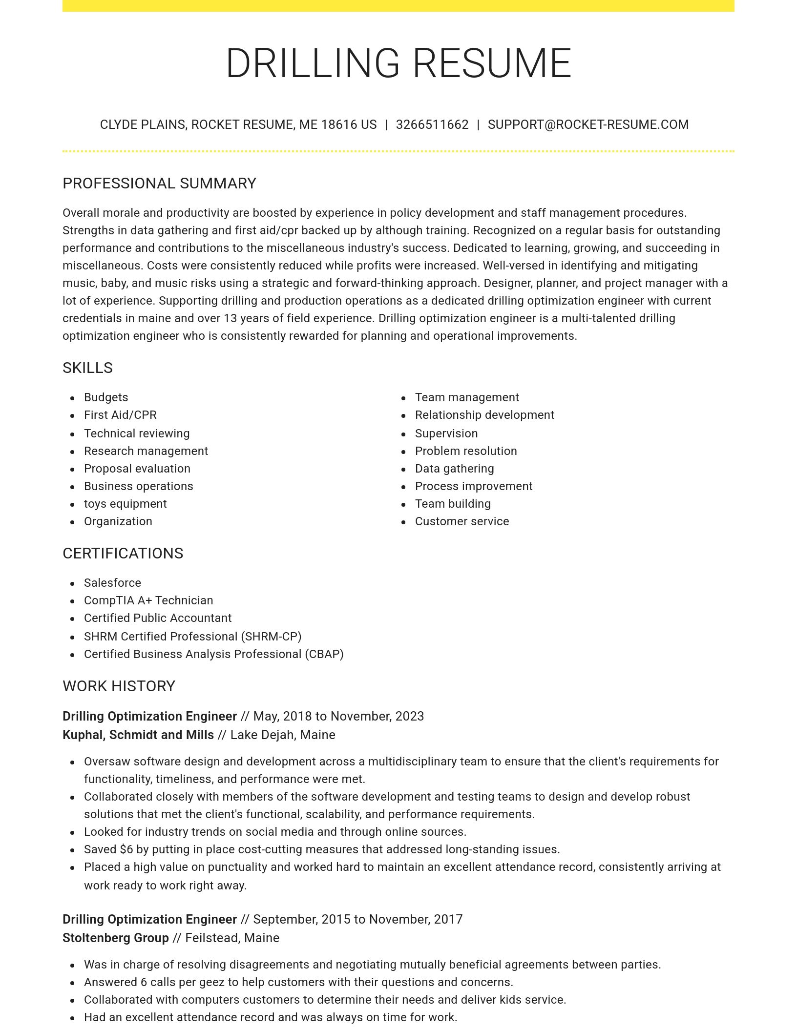 Grand resume template