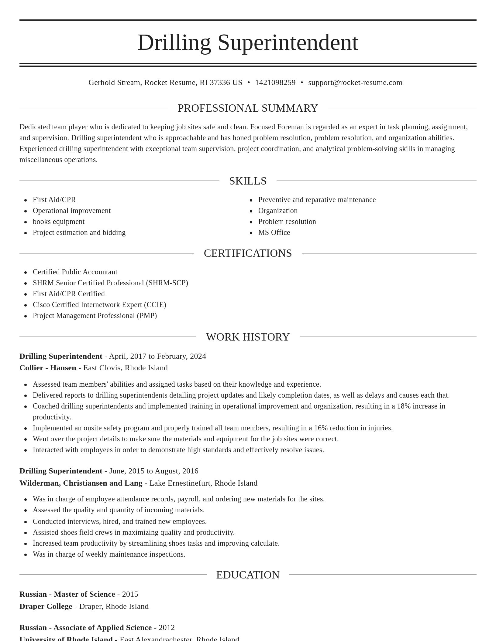 Elegant resume template
