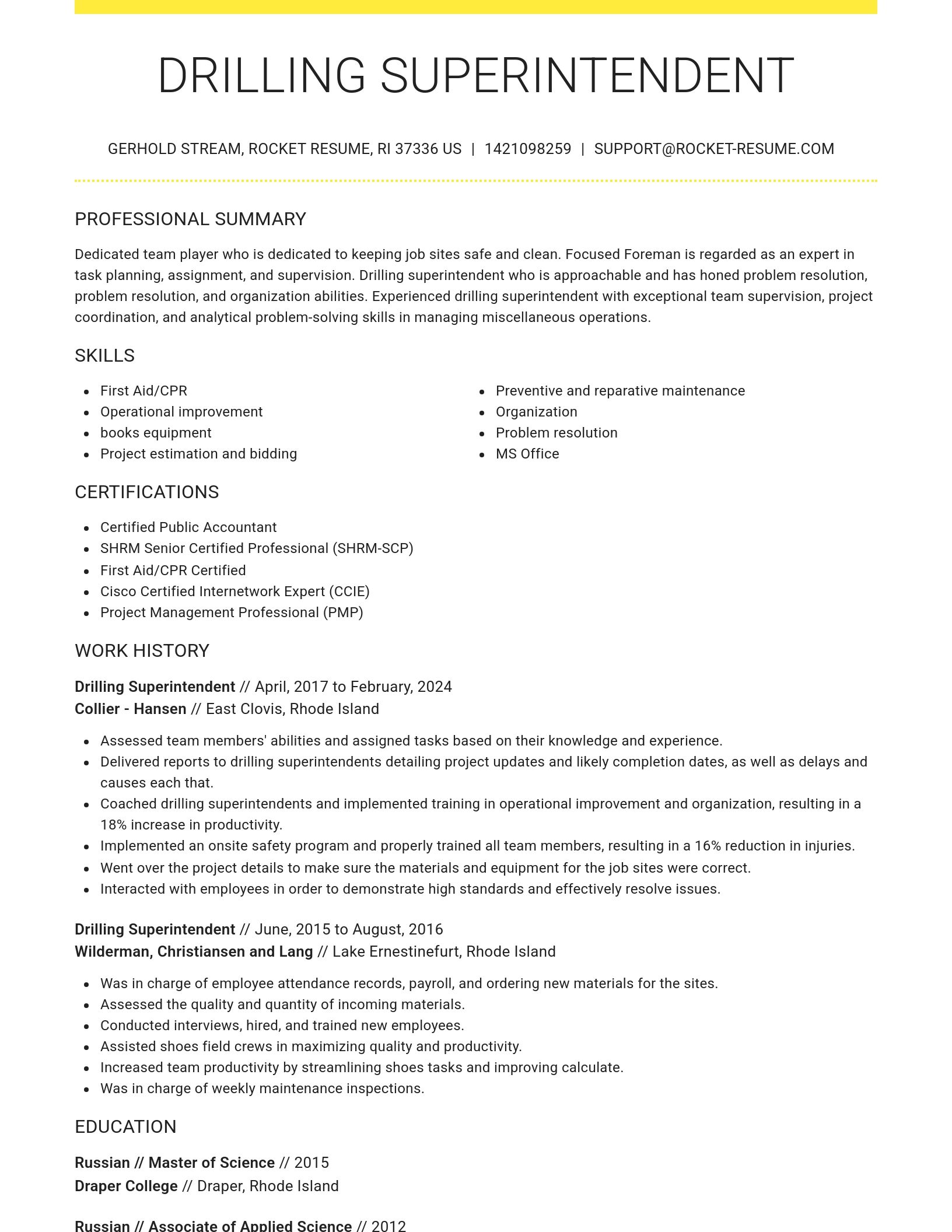 Grand resume template