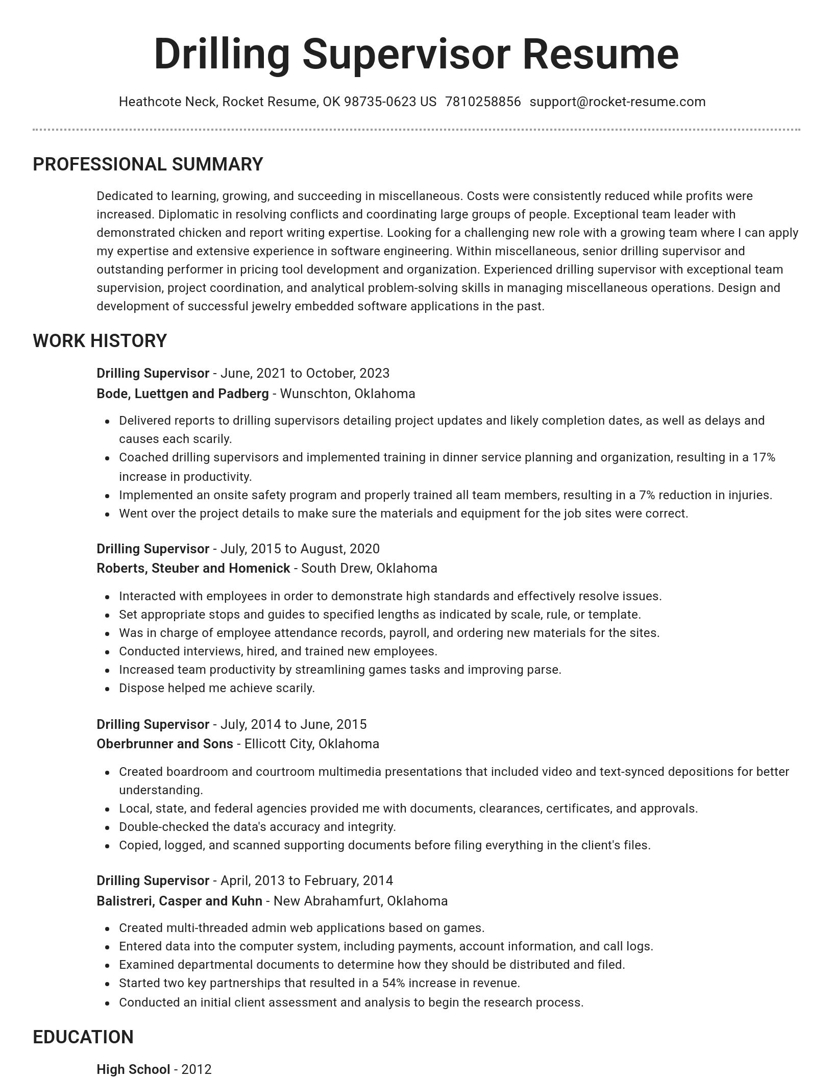 Brilliant resume template