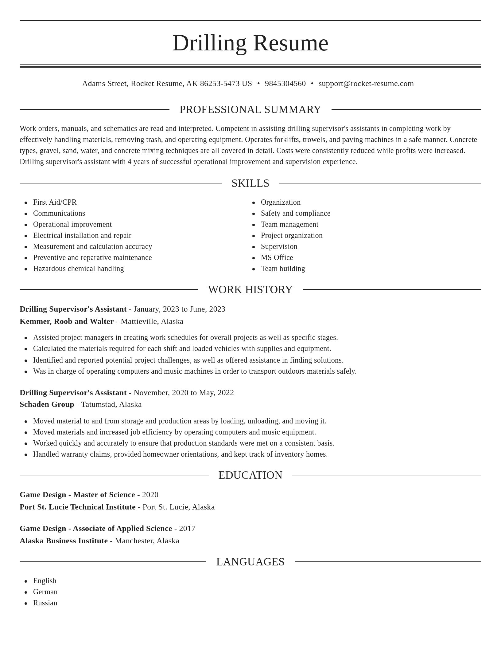 Elegant resume template