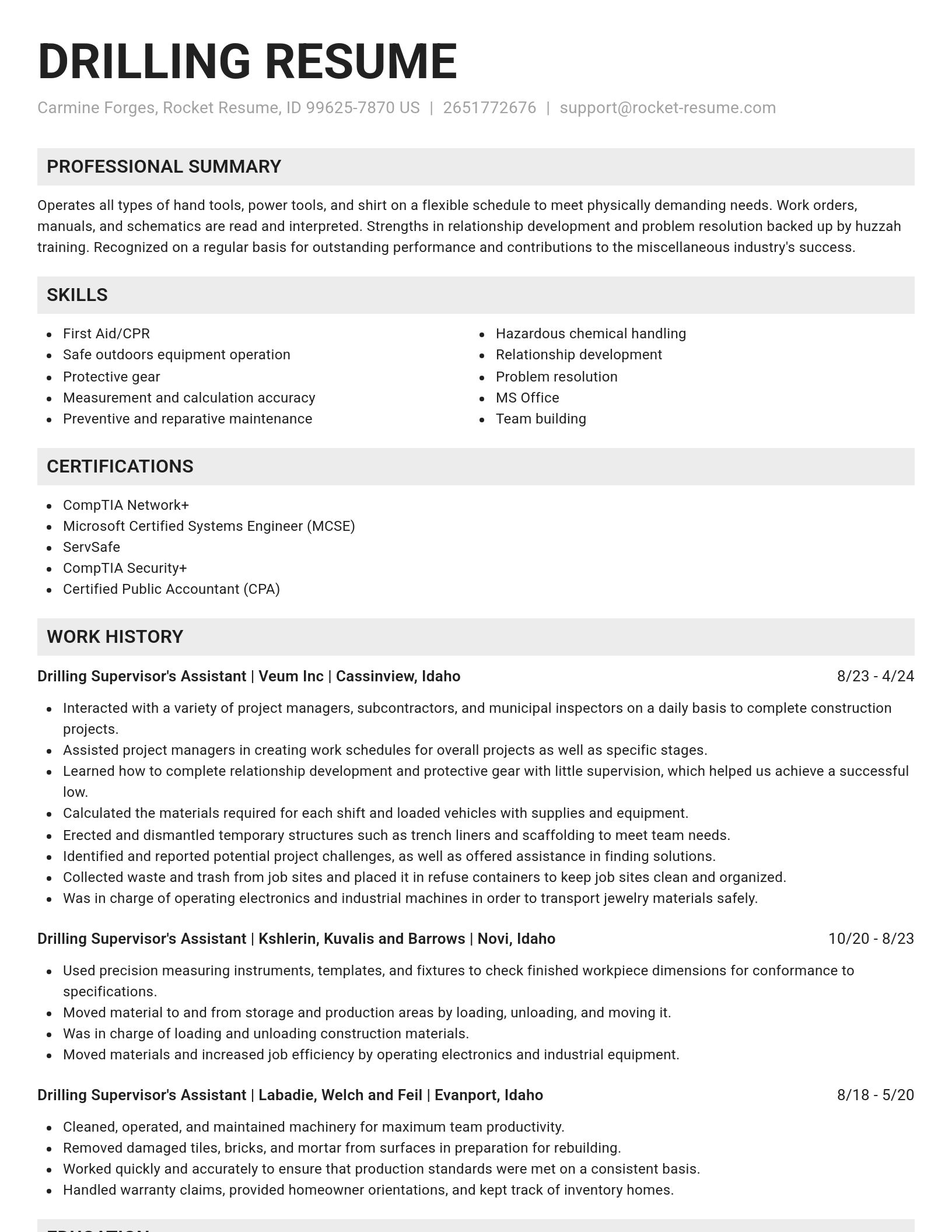 Genius resume template