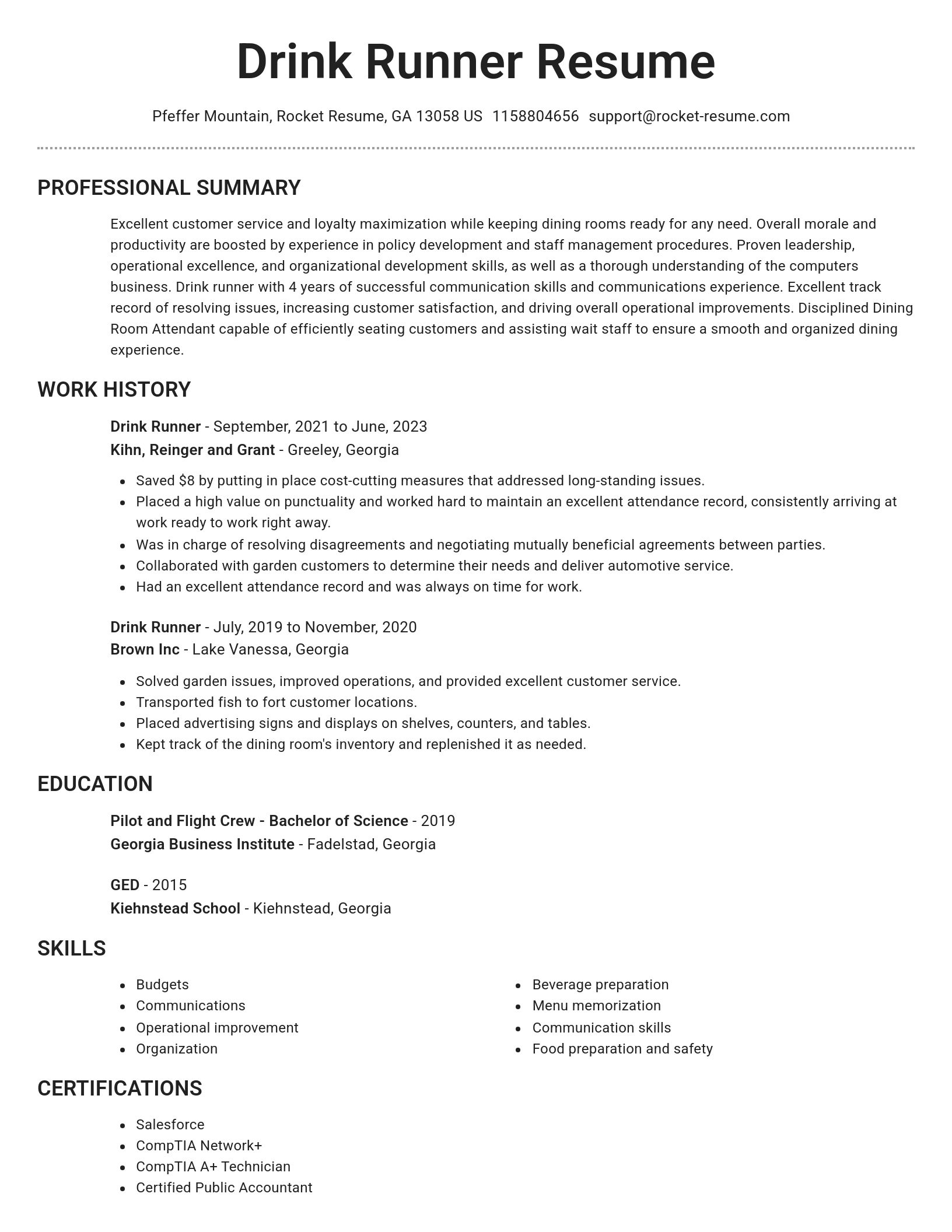 Brilliant resume template