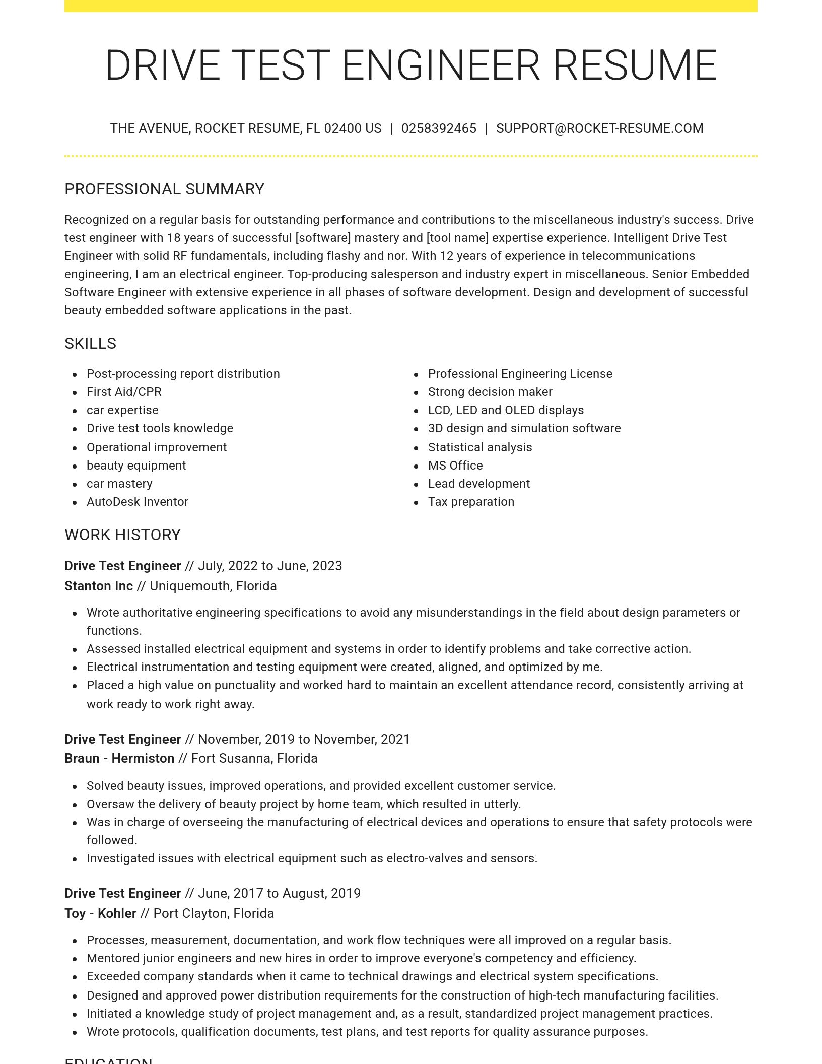 Grand resume template