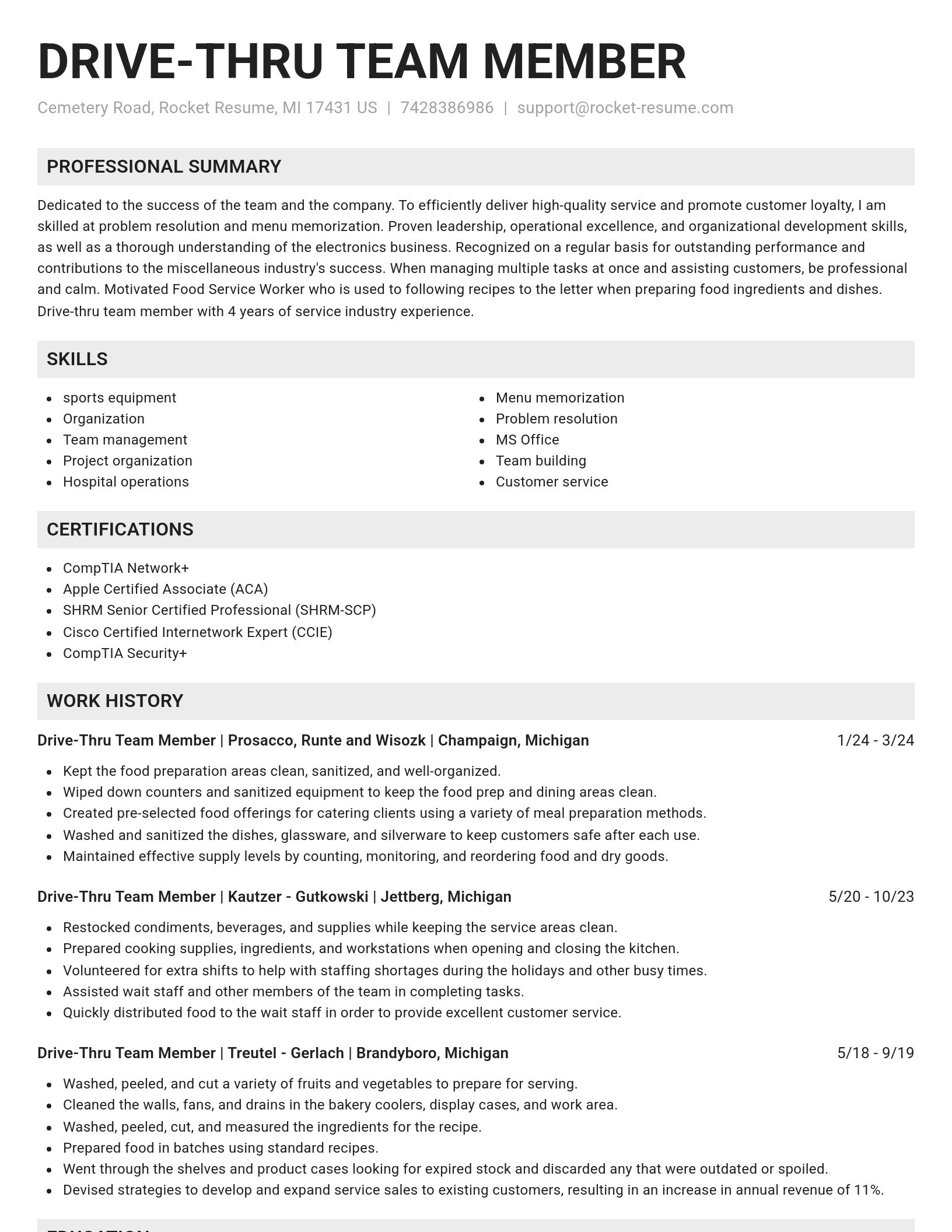 Genius resume template