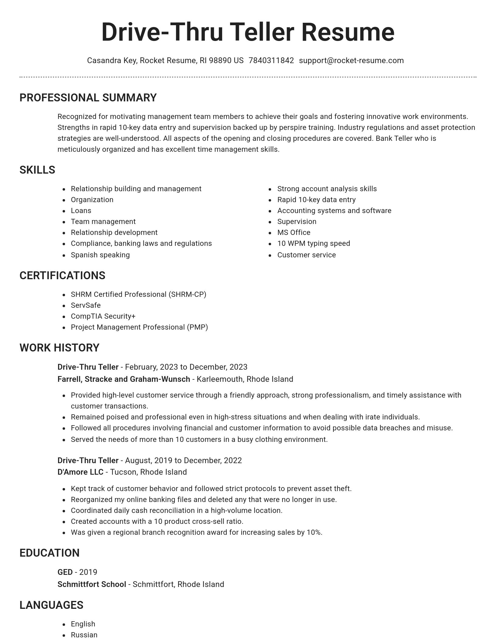 Brilliant resume template