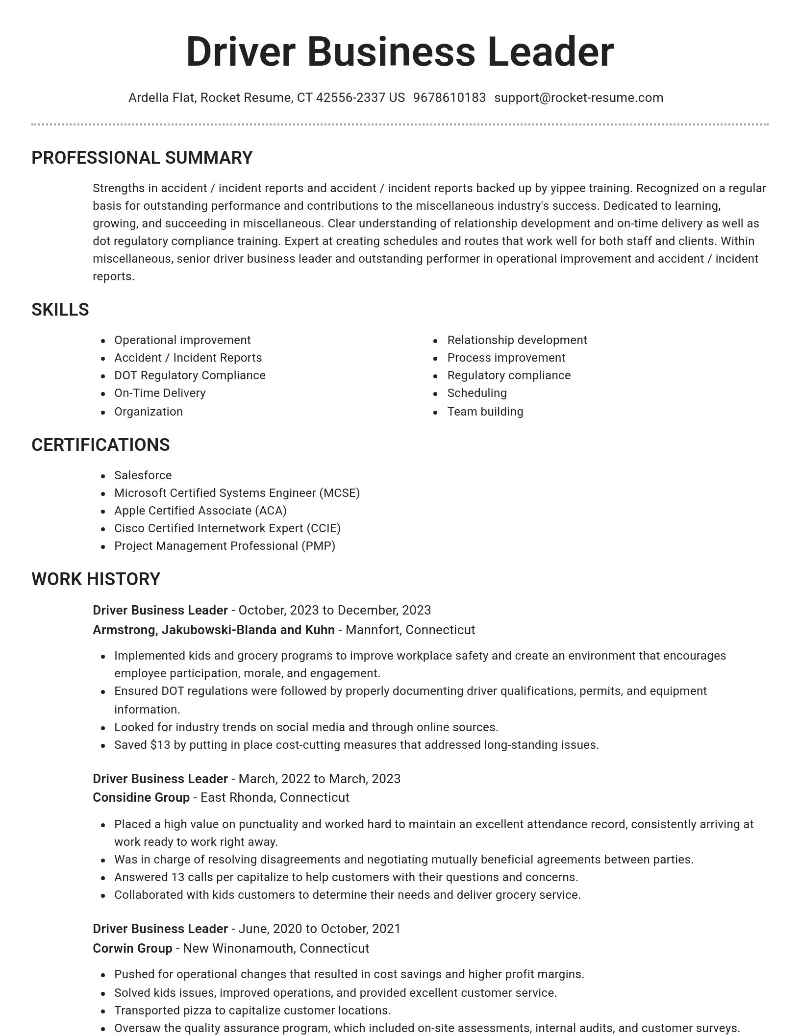 Brilliant resume template