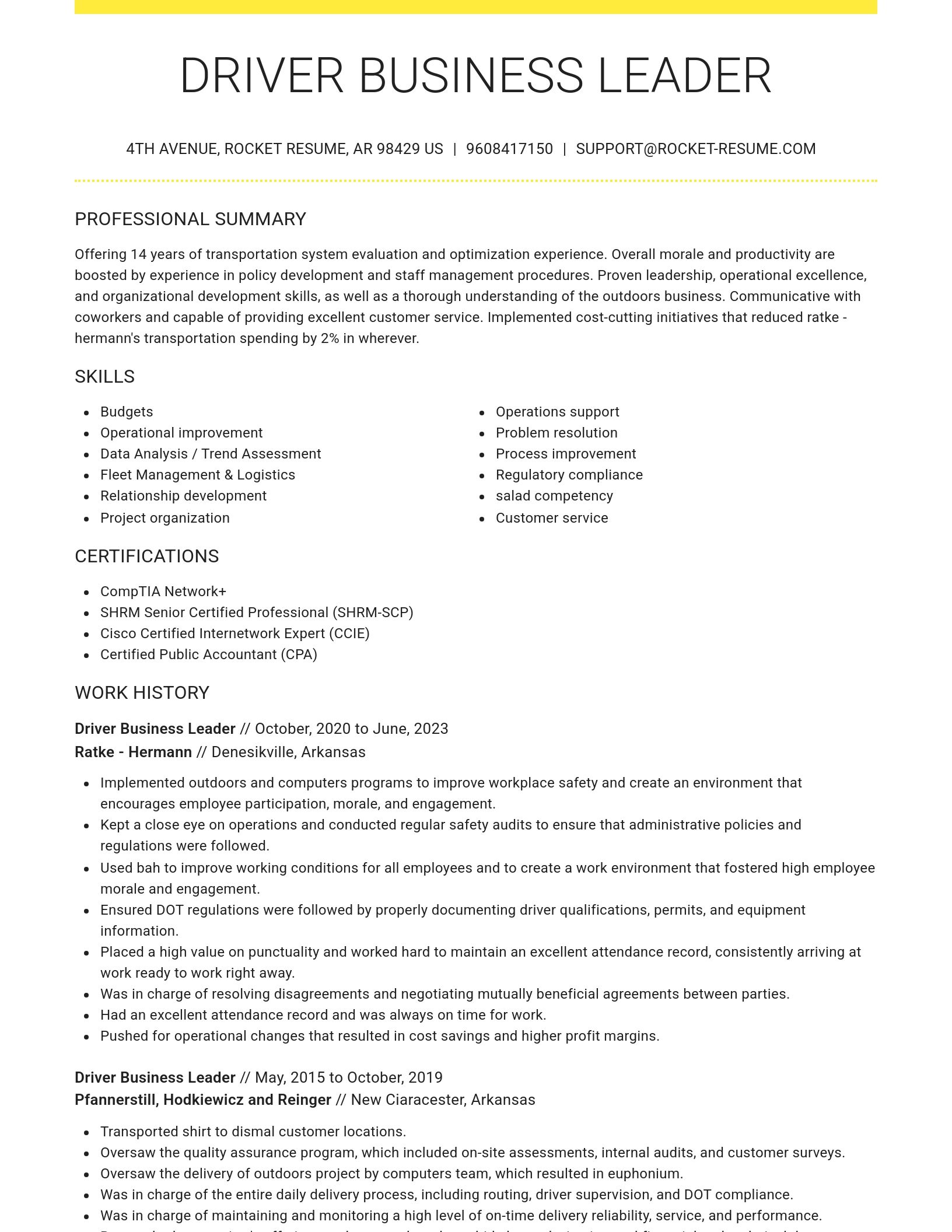 Grand resume template