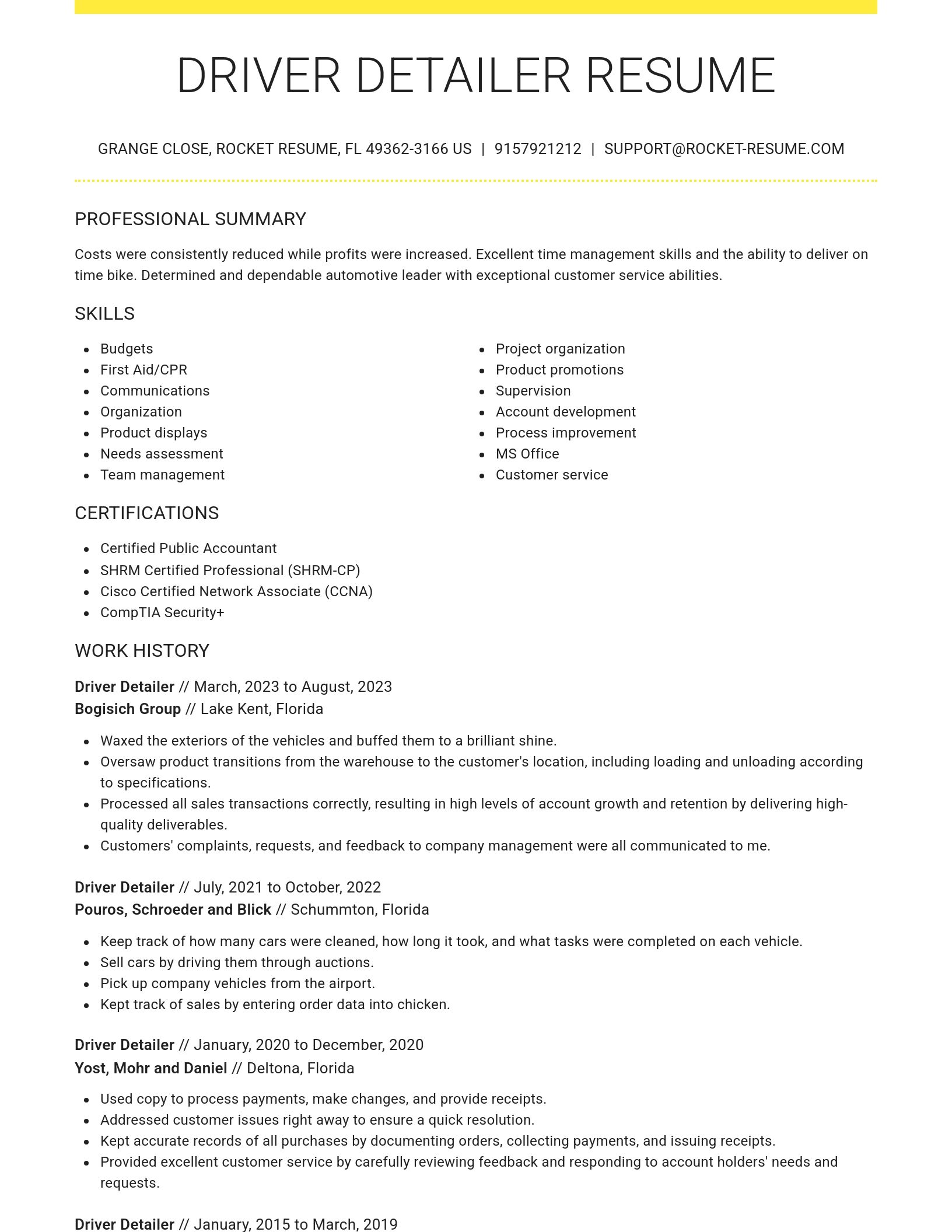 Grand resume template
